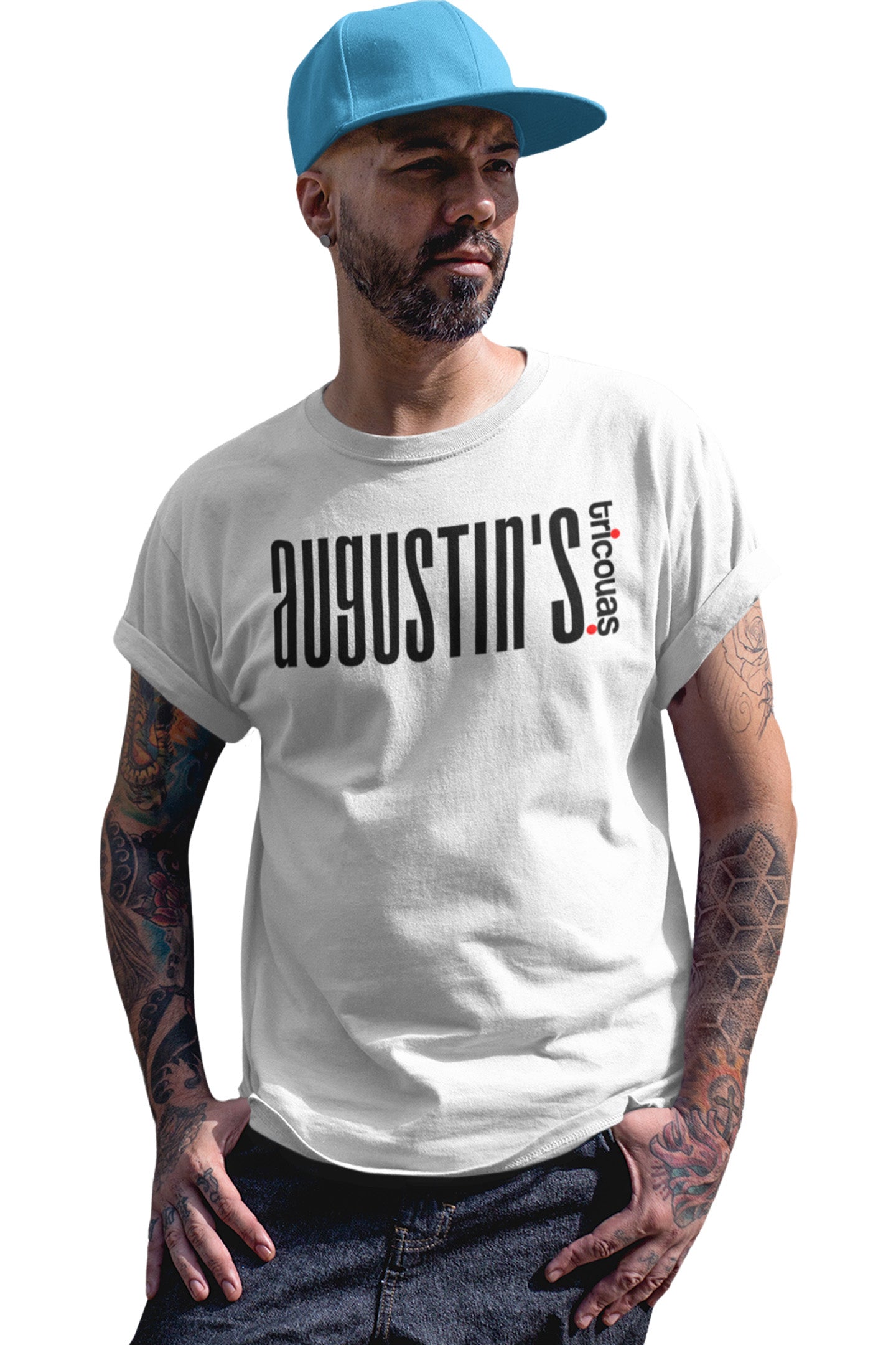Tricou Augustin Alb