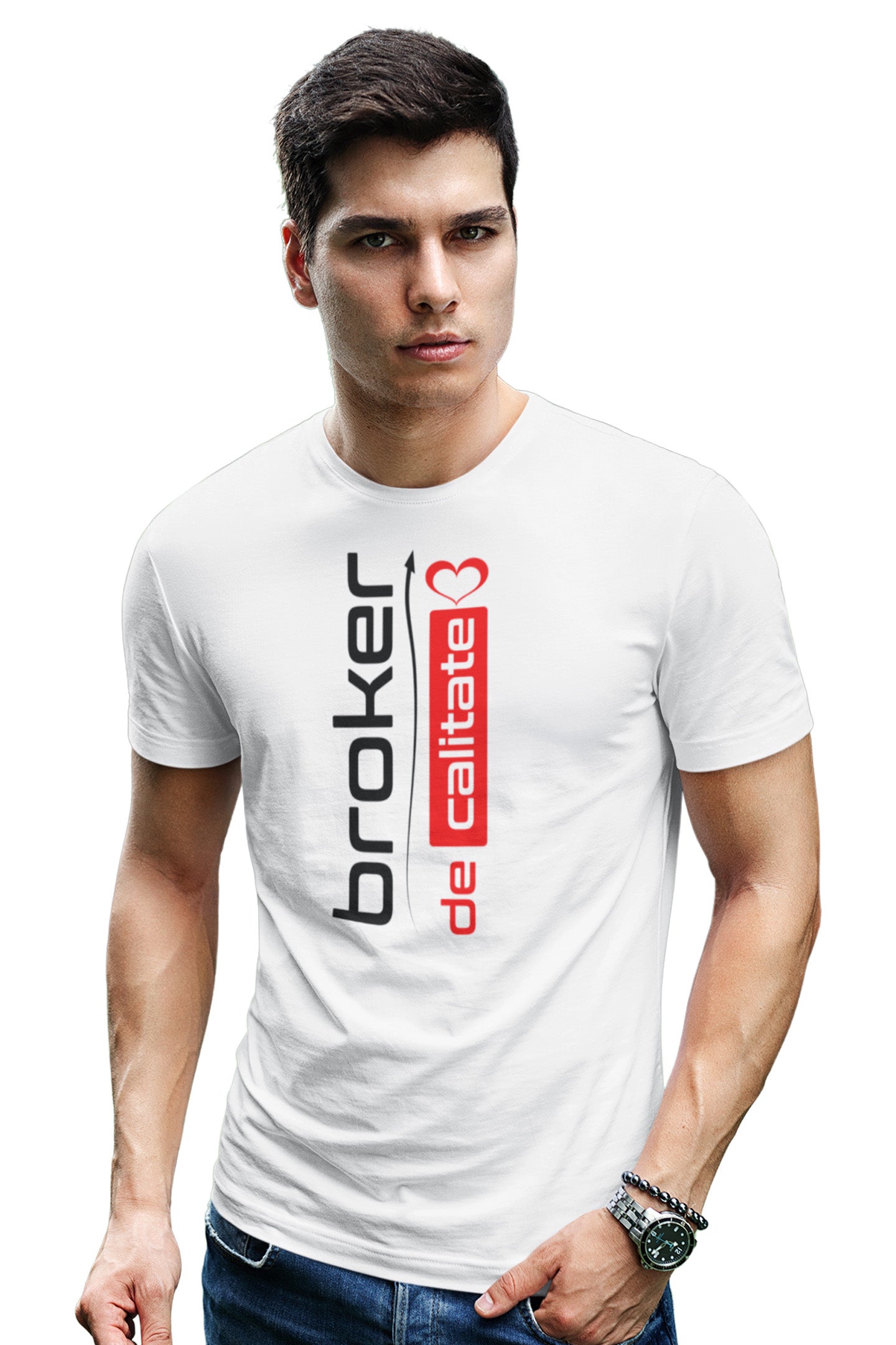 Tricou Broker Alb