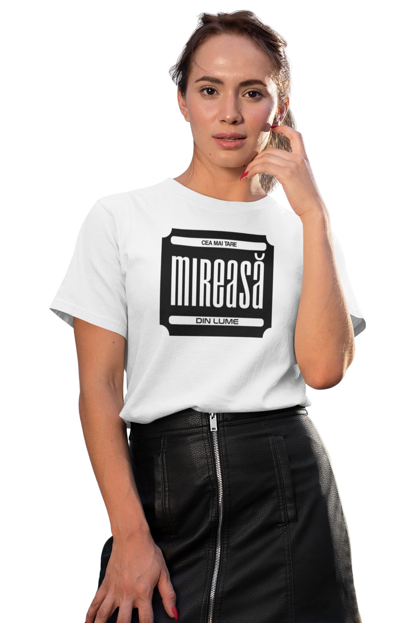 Tricou Cea mai tare mireasă Alb