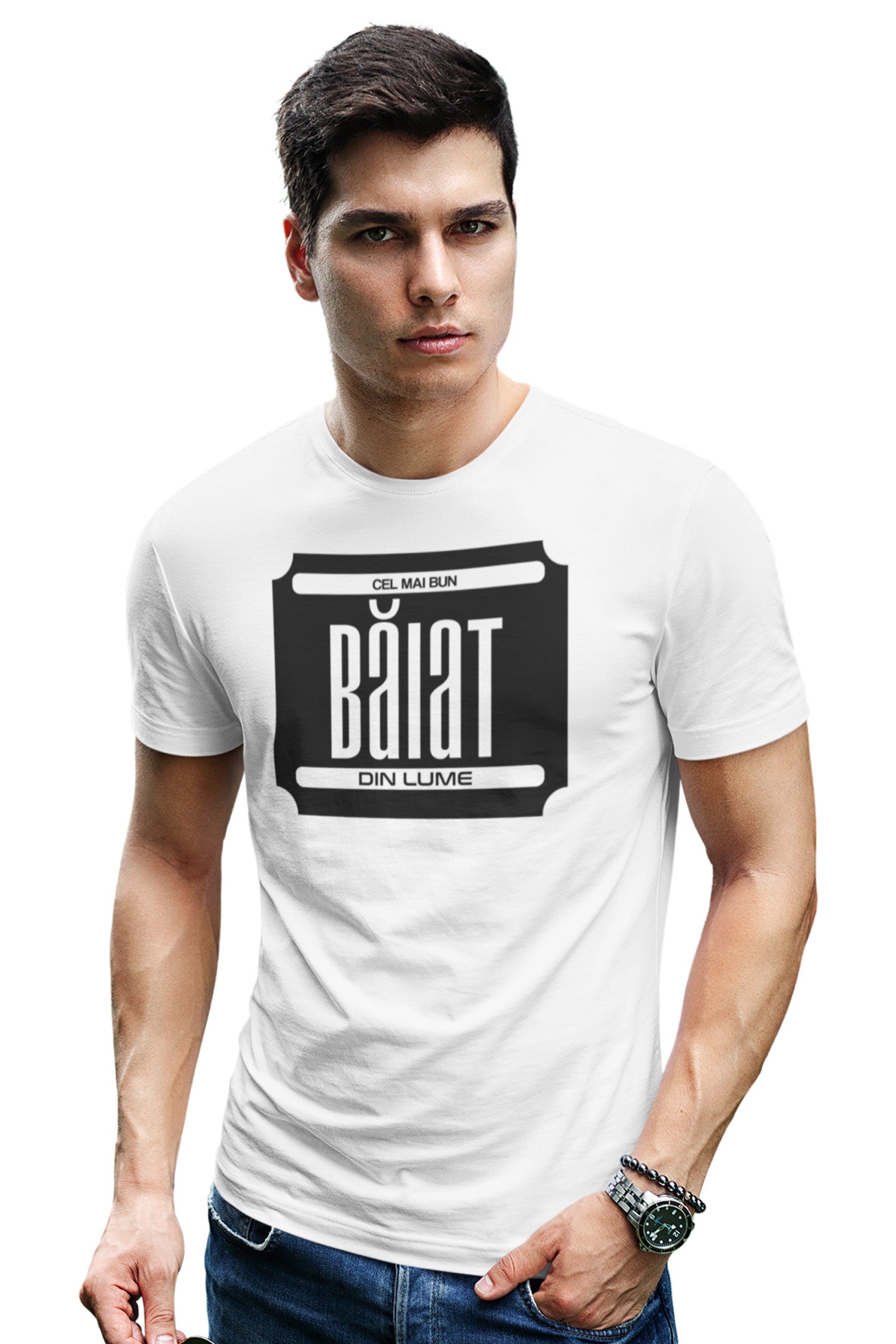 Tricou Cel mai bun băiat Alb