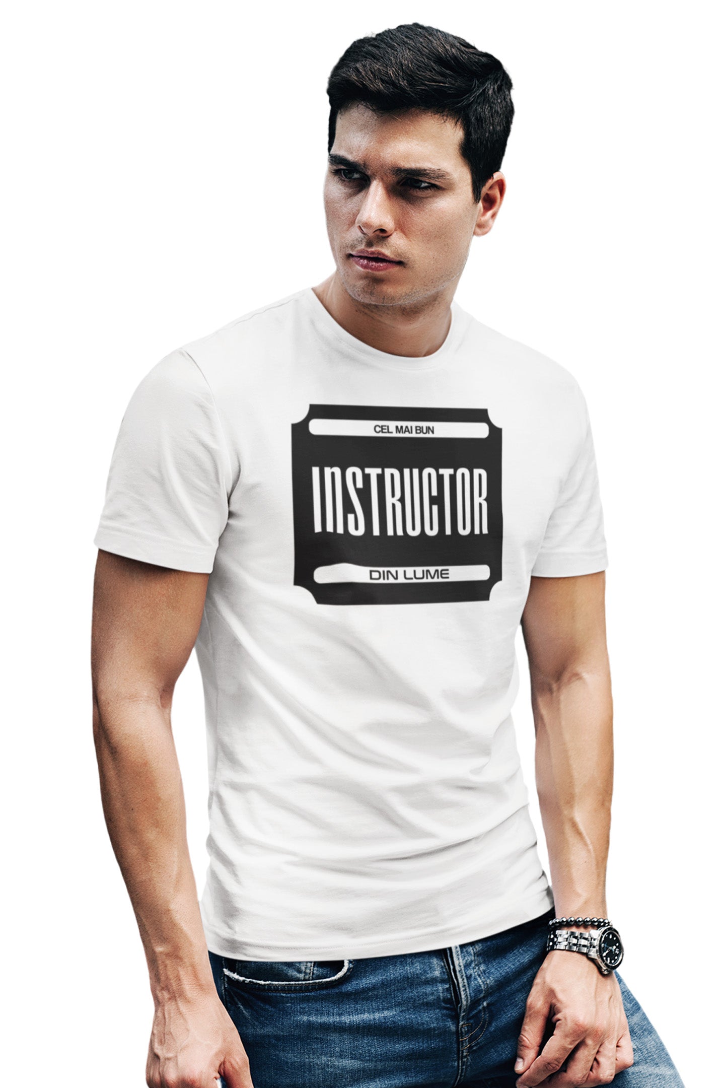 Tricou Cel mai bun instructor Alb