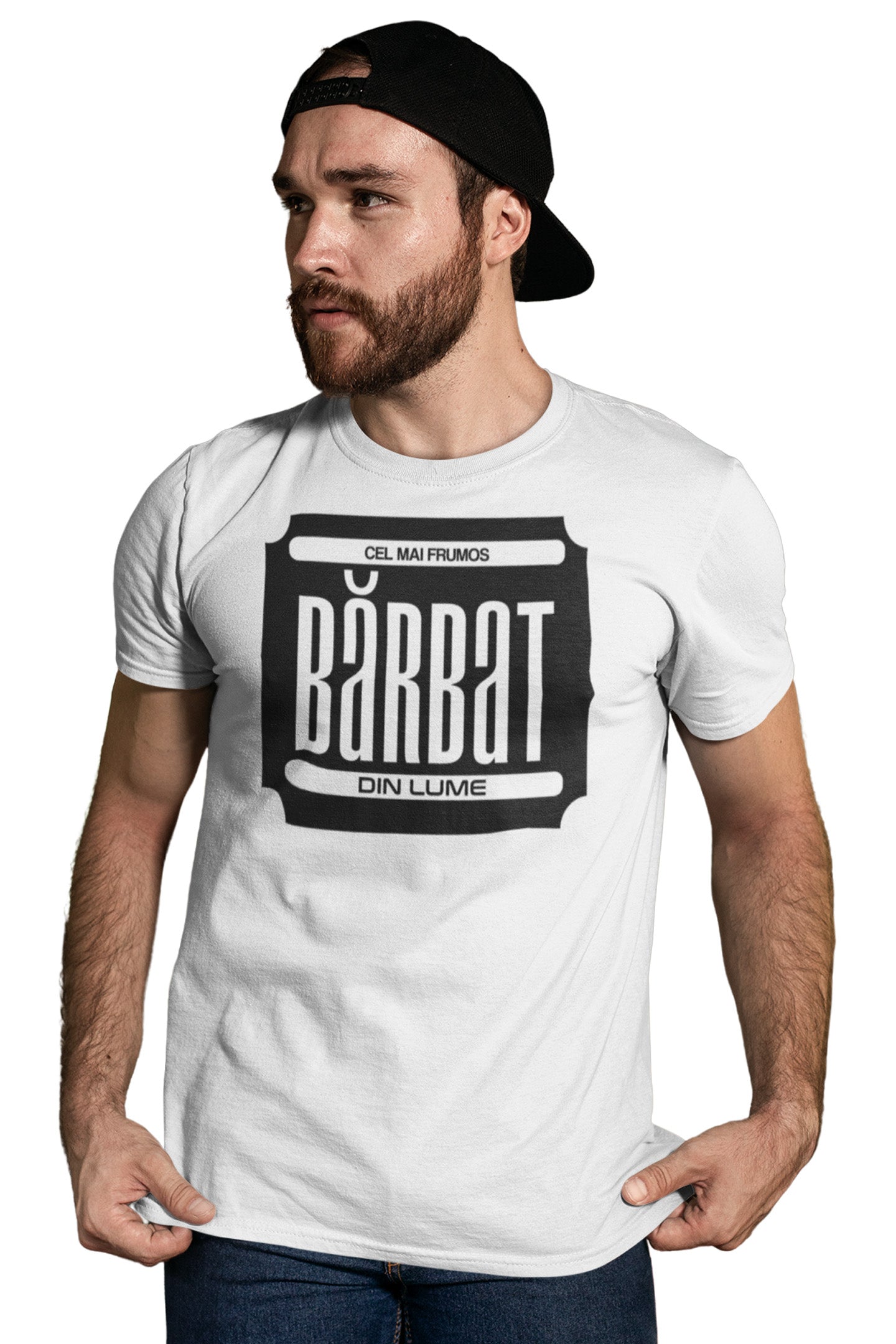 Tricou Cel mai frumos bărbat Alb