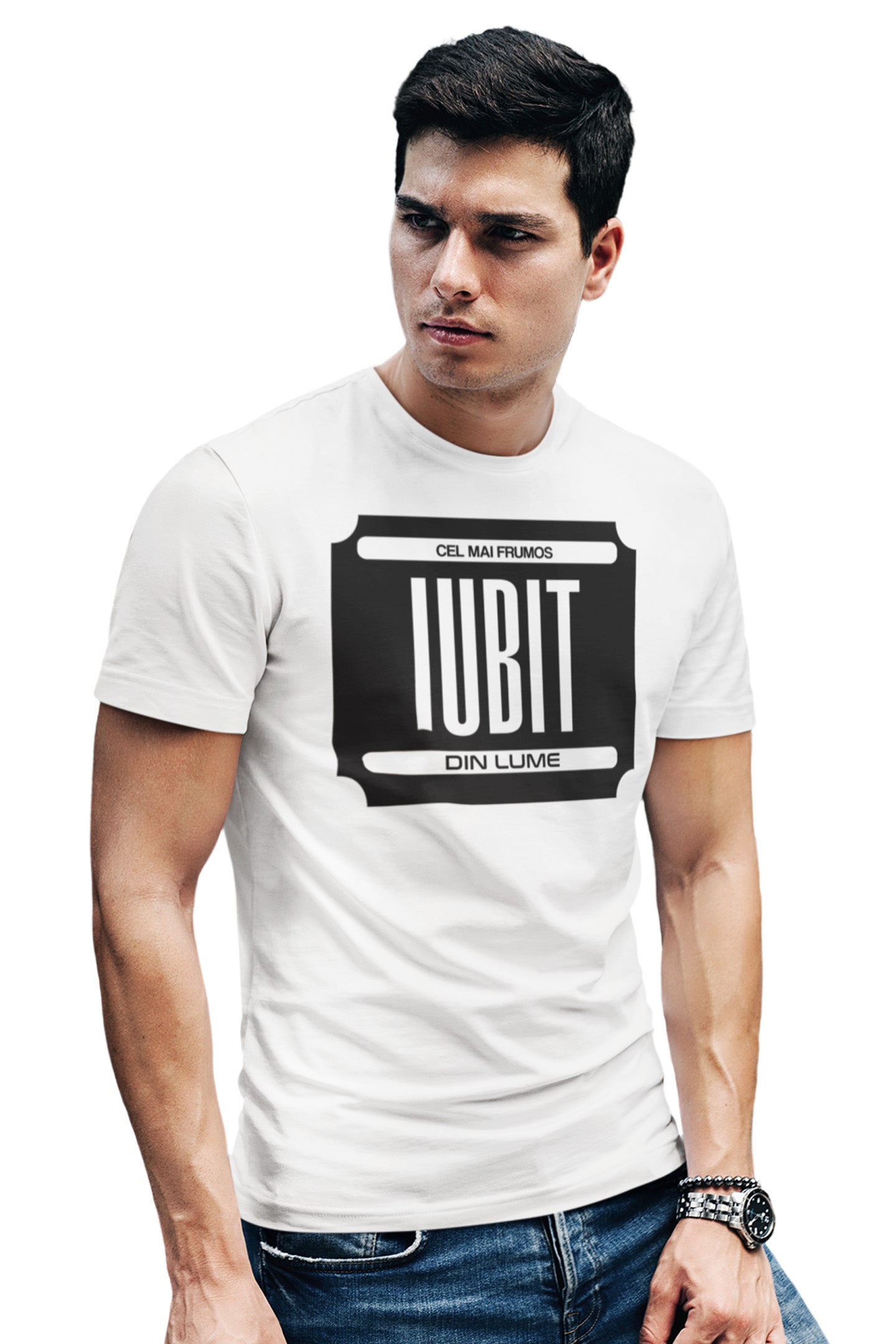 Tricou Cel mai frumos iubit Alb