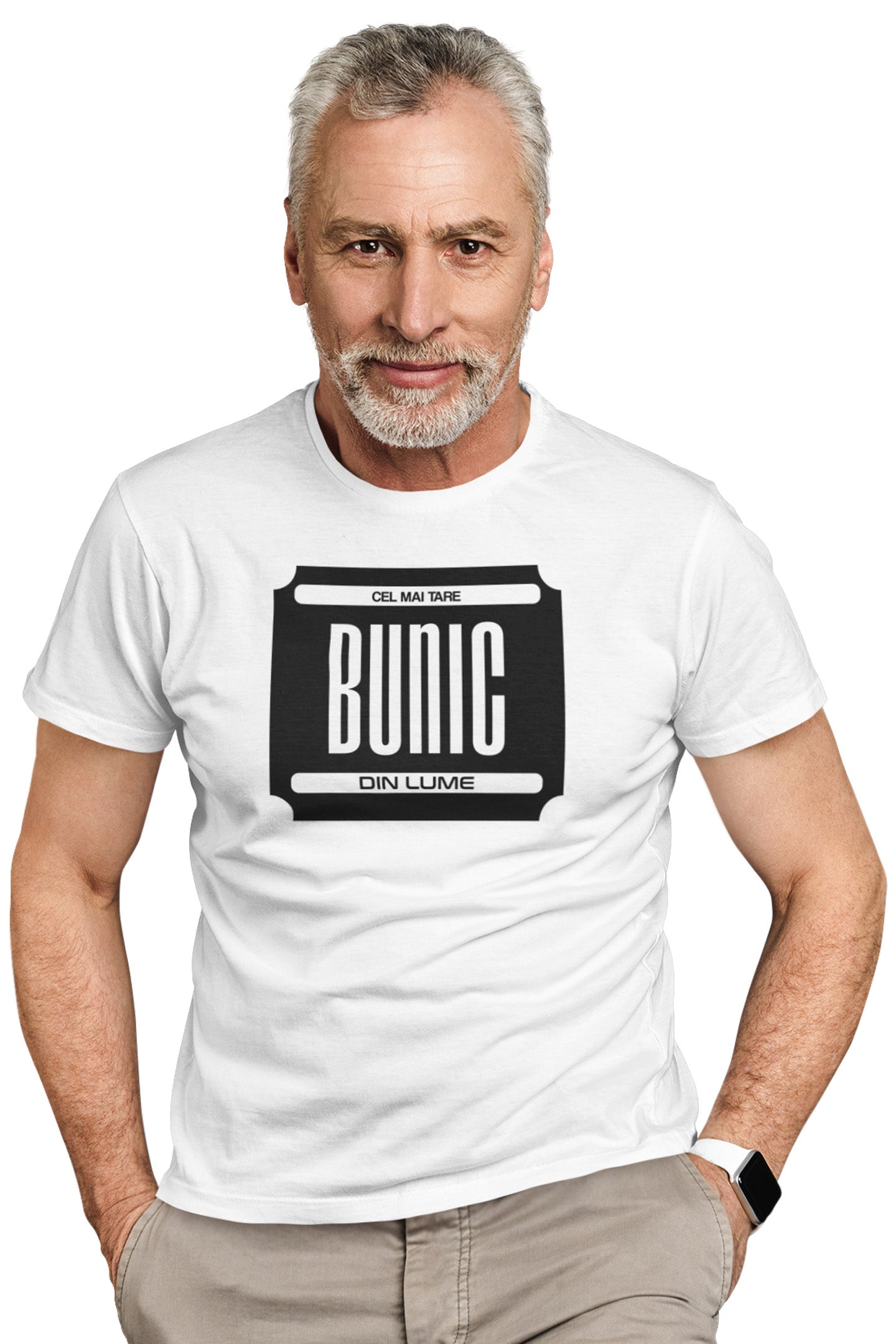 Tricou Cel mai tare bunic Alb