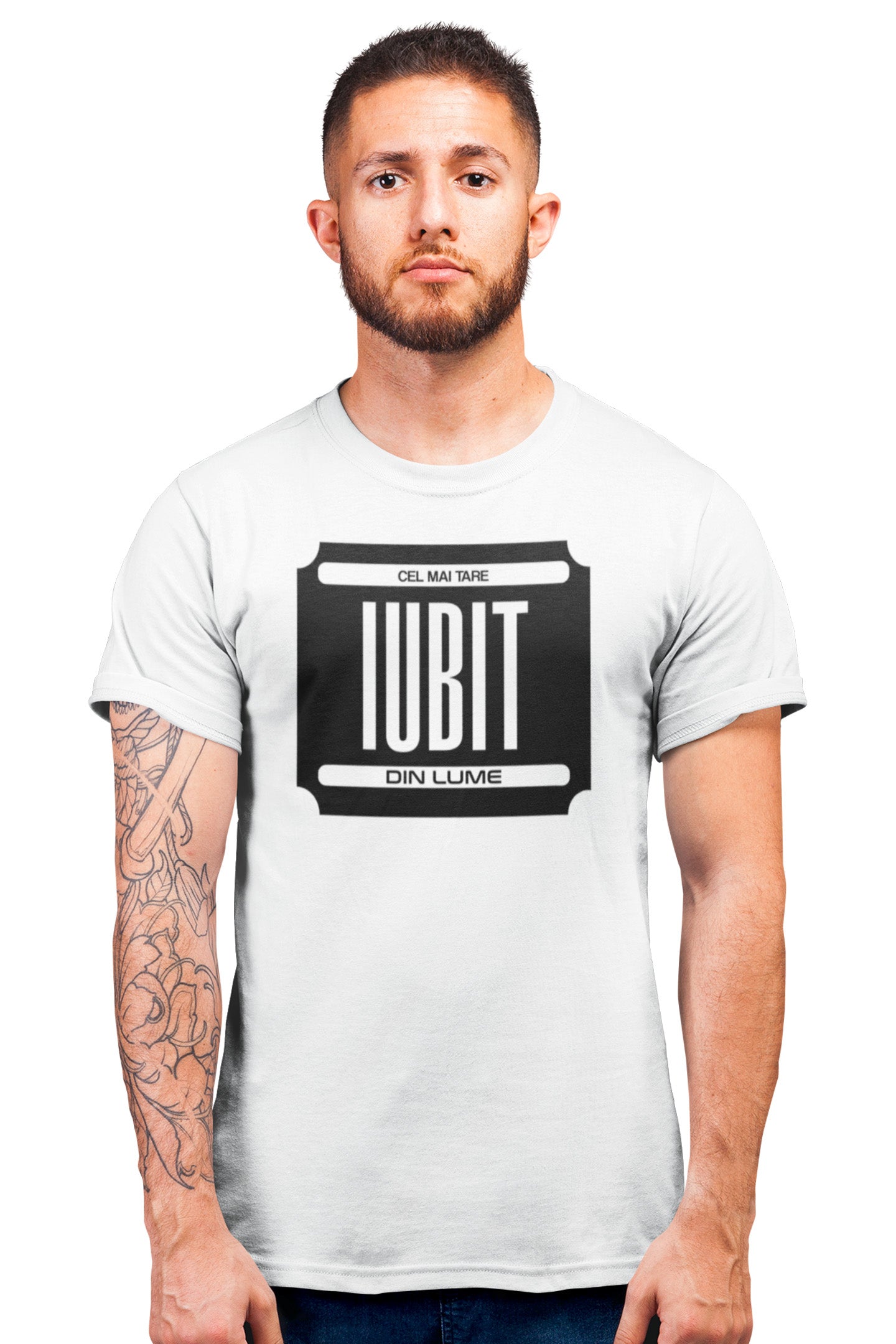Tricou Cel mai tare iubit Alb