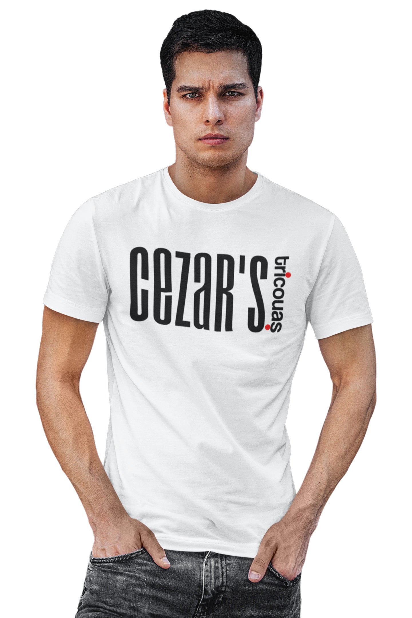 Tricou Cezar Alb