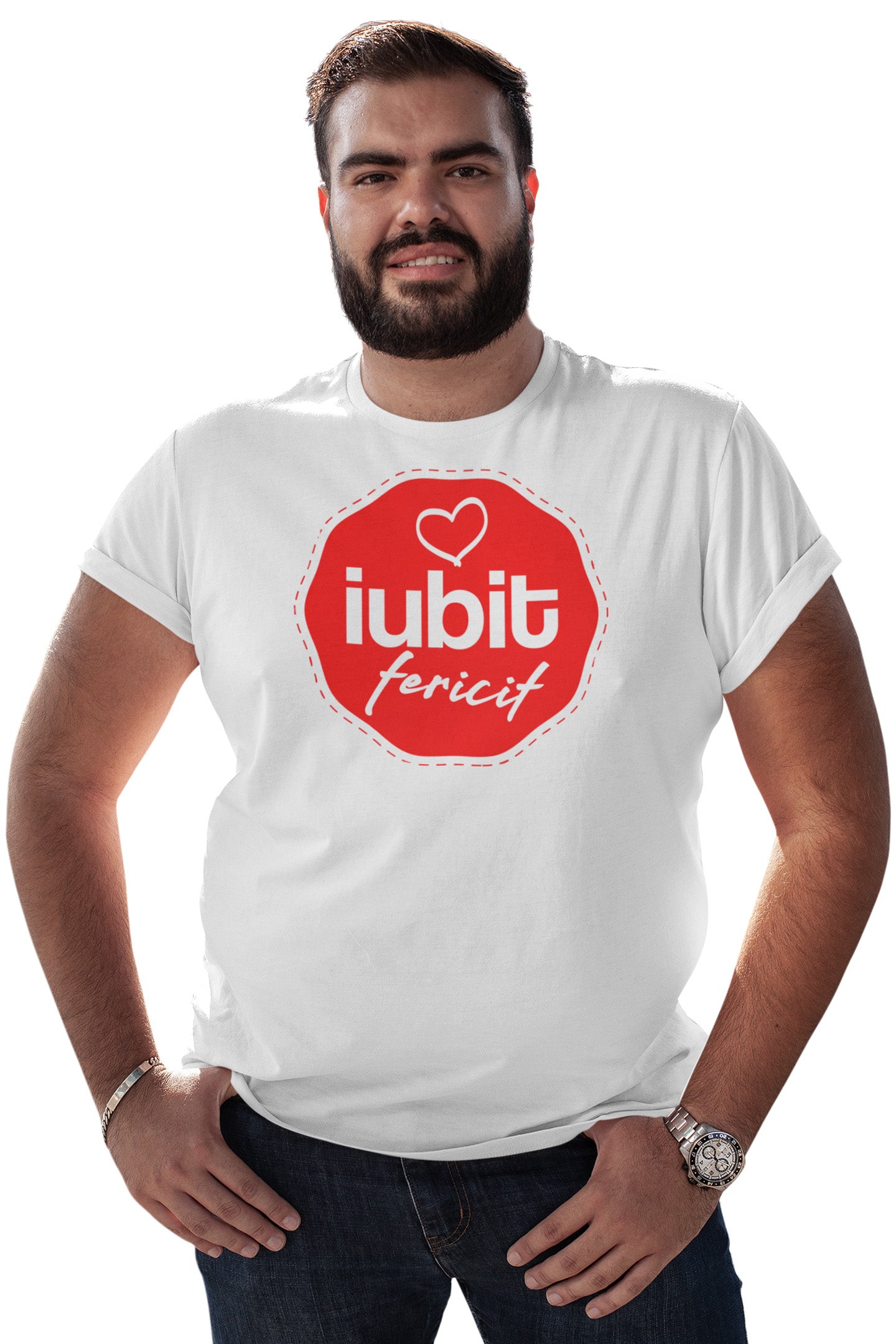 Tricou Iubit Fericit Alb