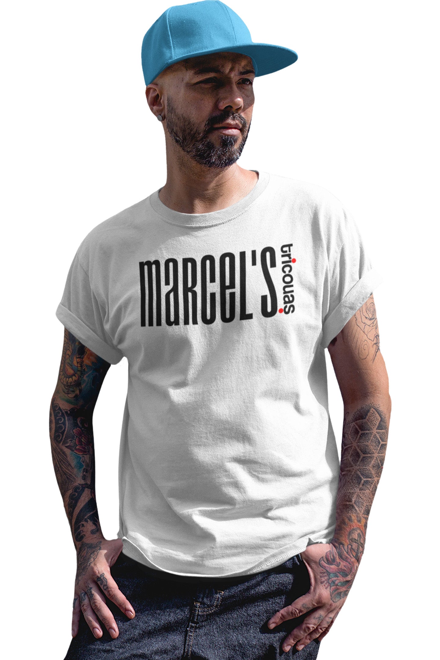 Tricou Marcel Alb