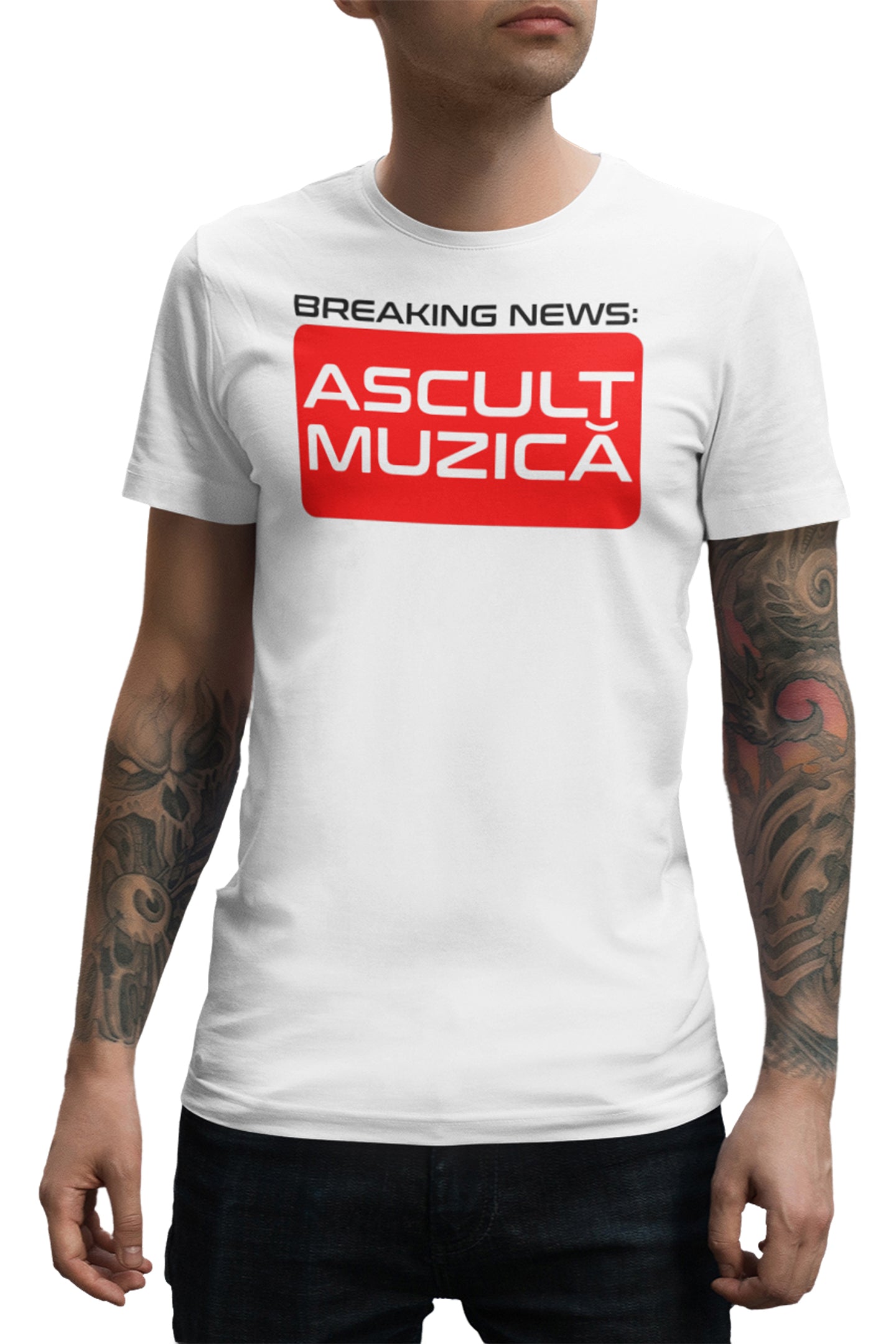 Tricou Muzică Alb