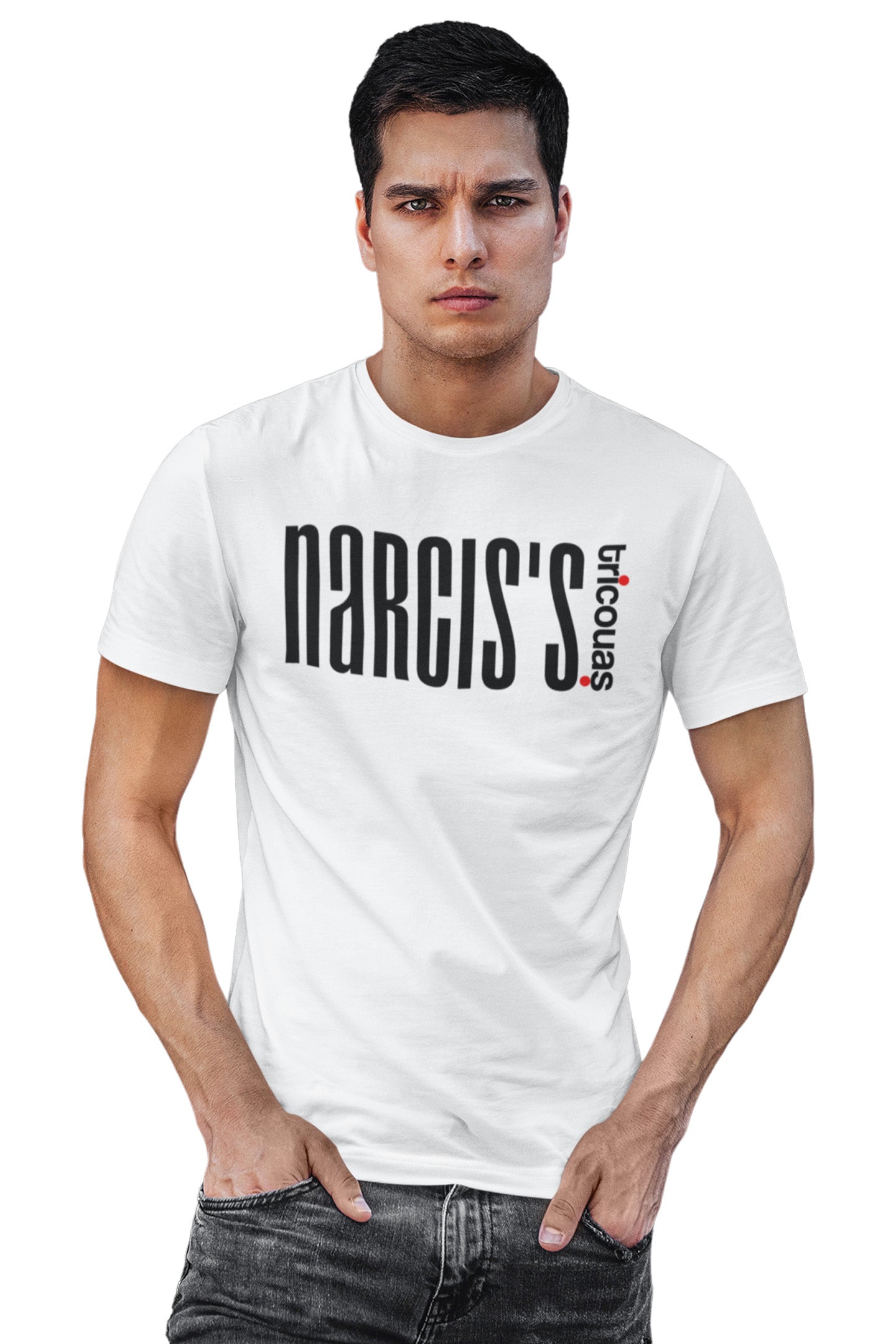 Tricou Narcis Alb