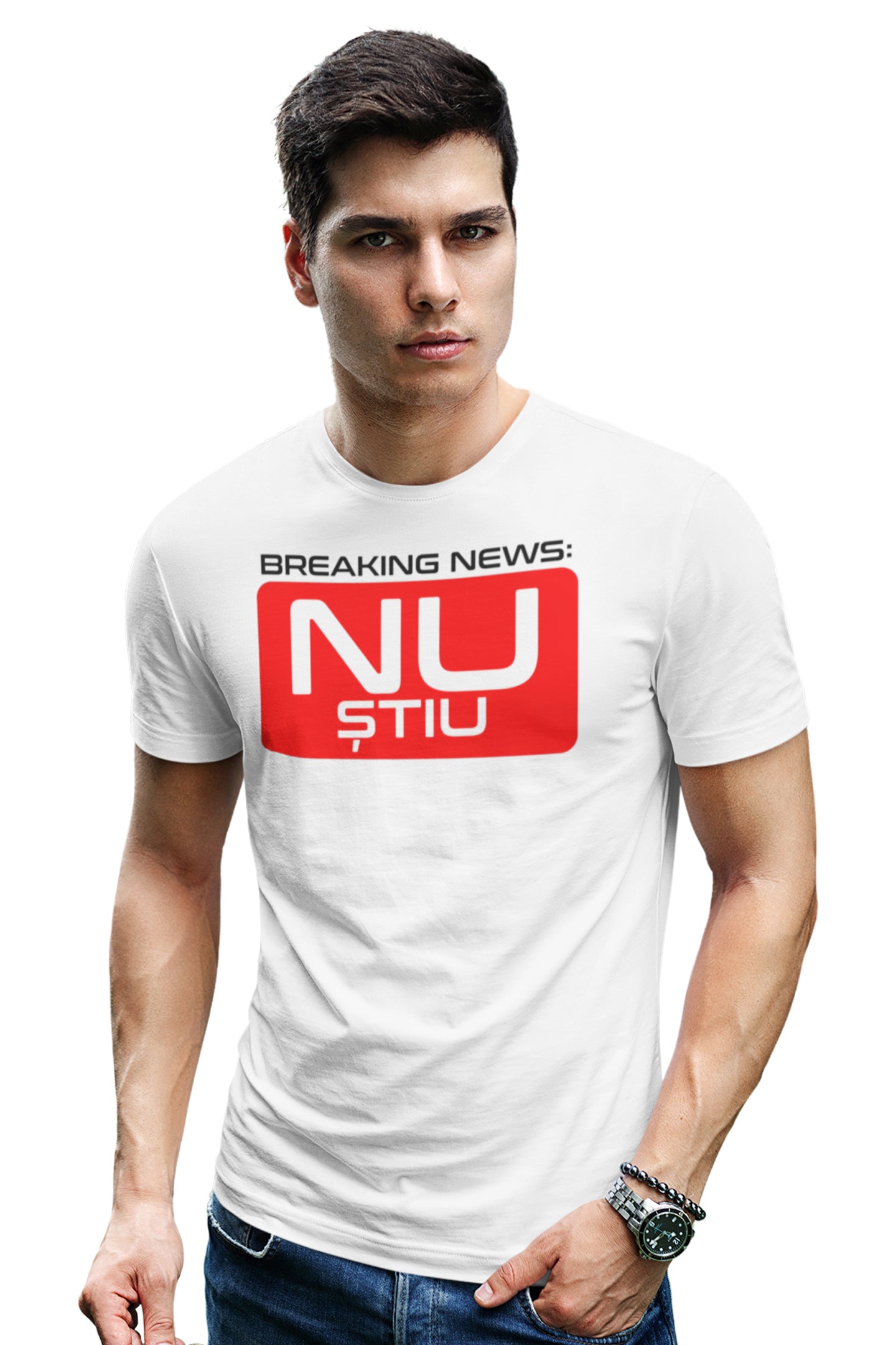 Tricou Nu Știu Alb