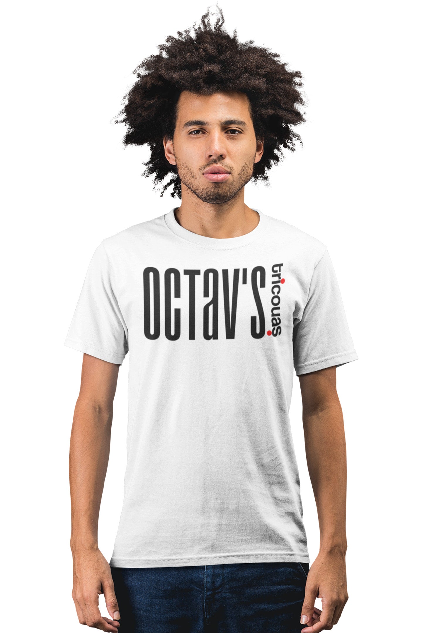 Tricou Octav Alb