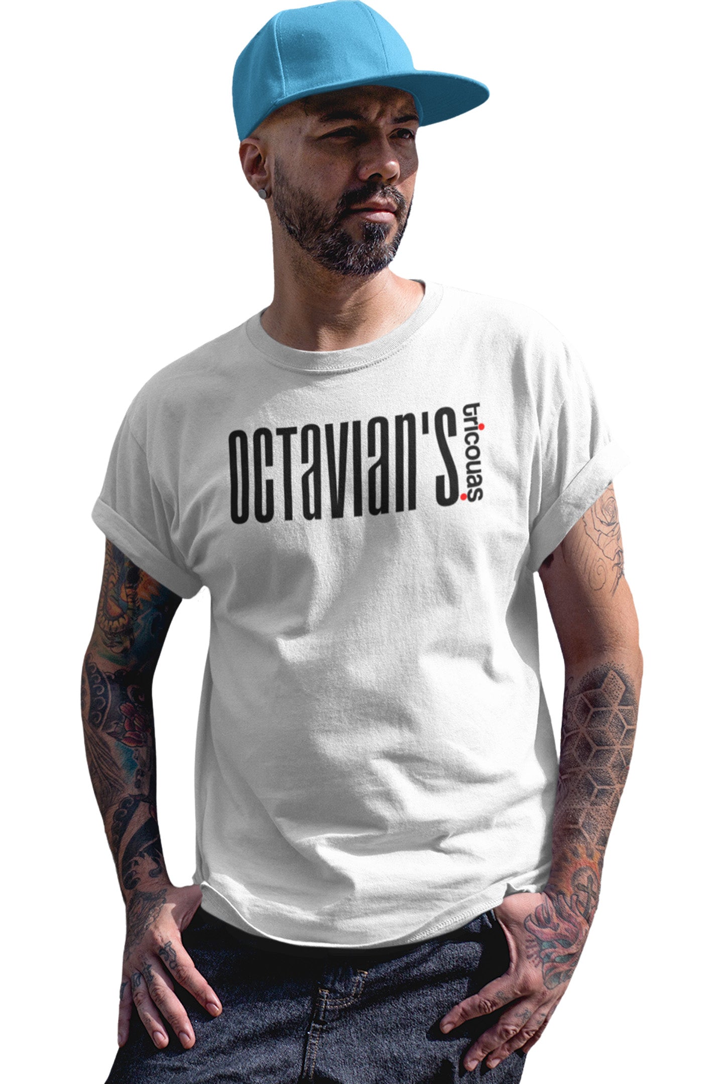 Tricou Octavian Alb