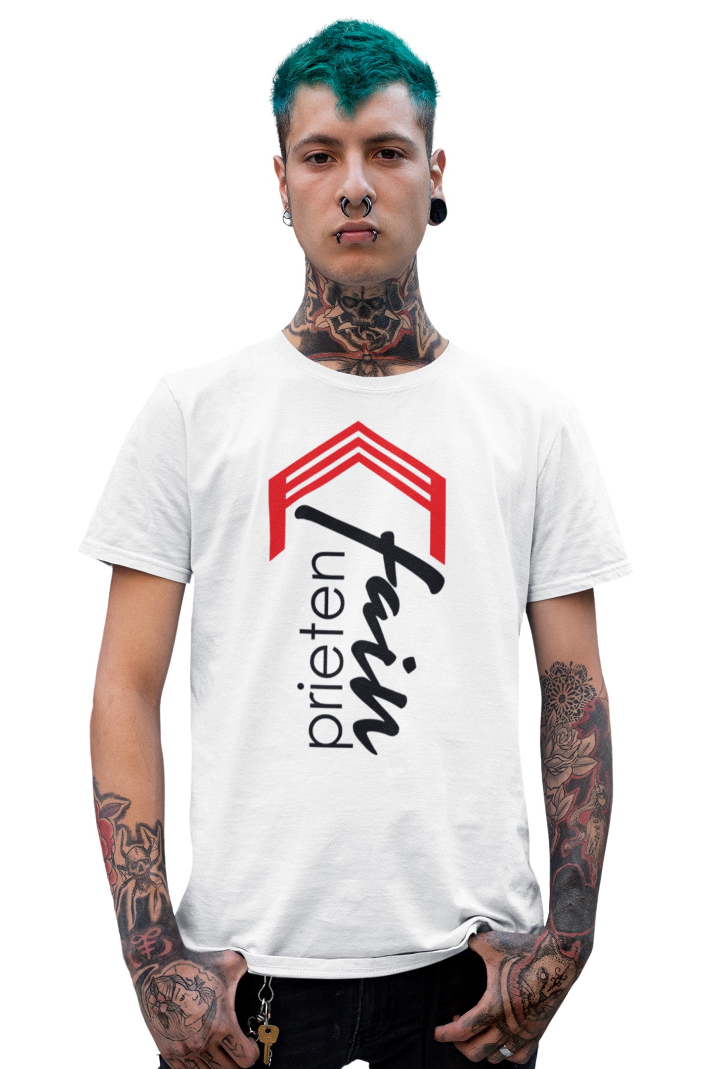 Tricou Prieten Fain Alb