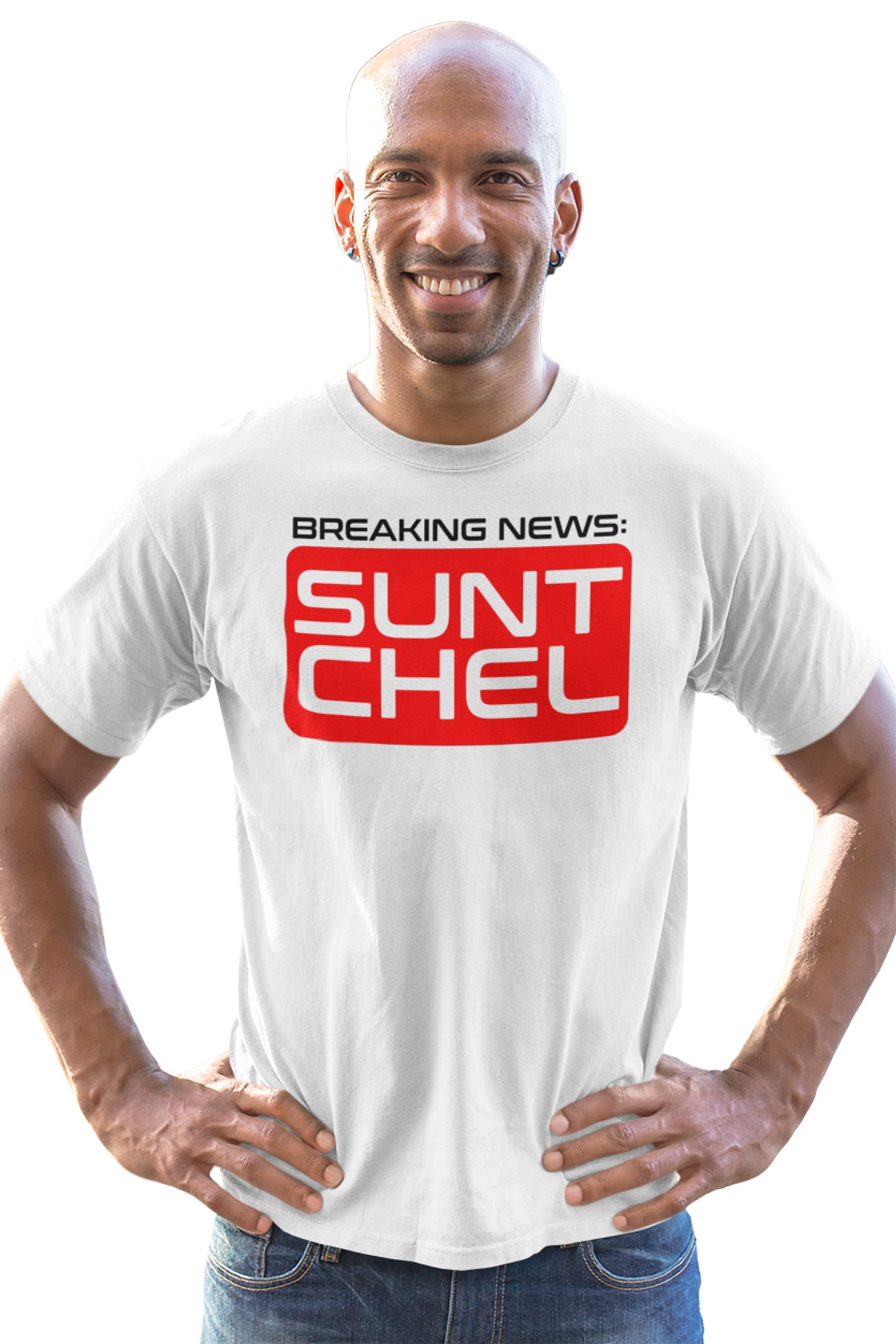Tricou Sunt Chel Alb