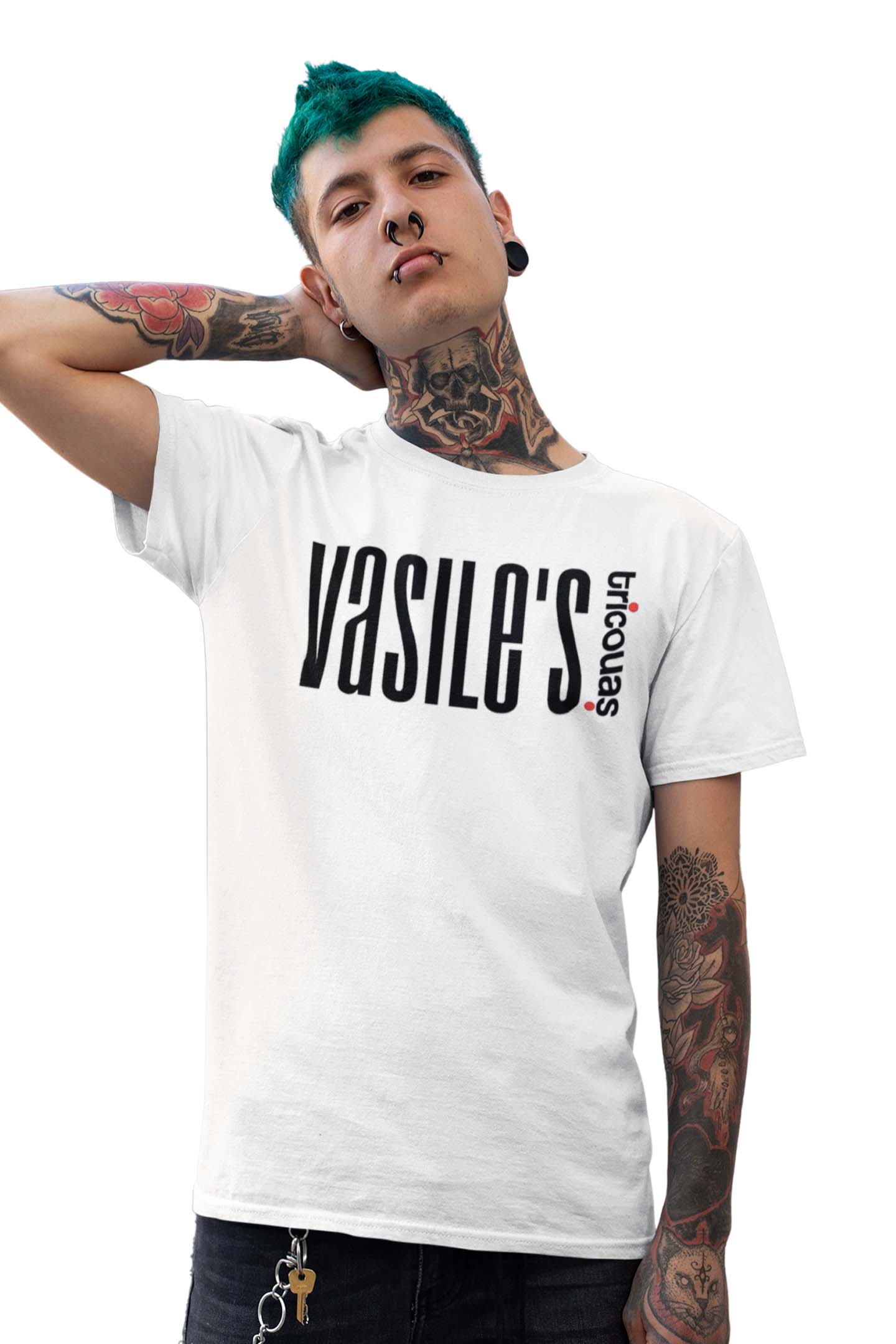 Tricou Vasile - Alb