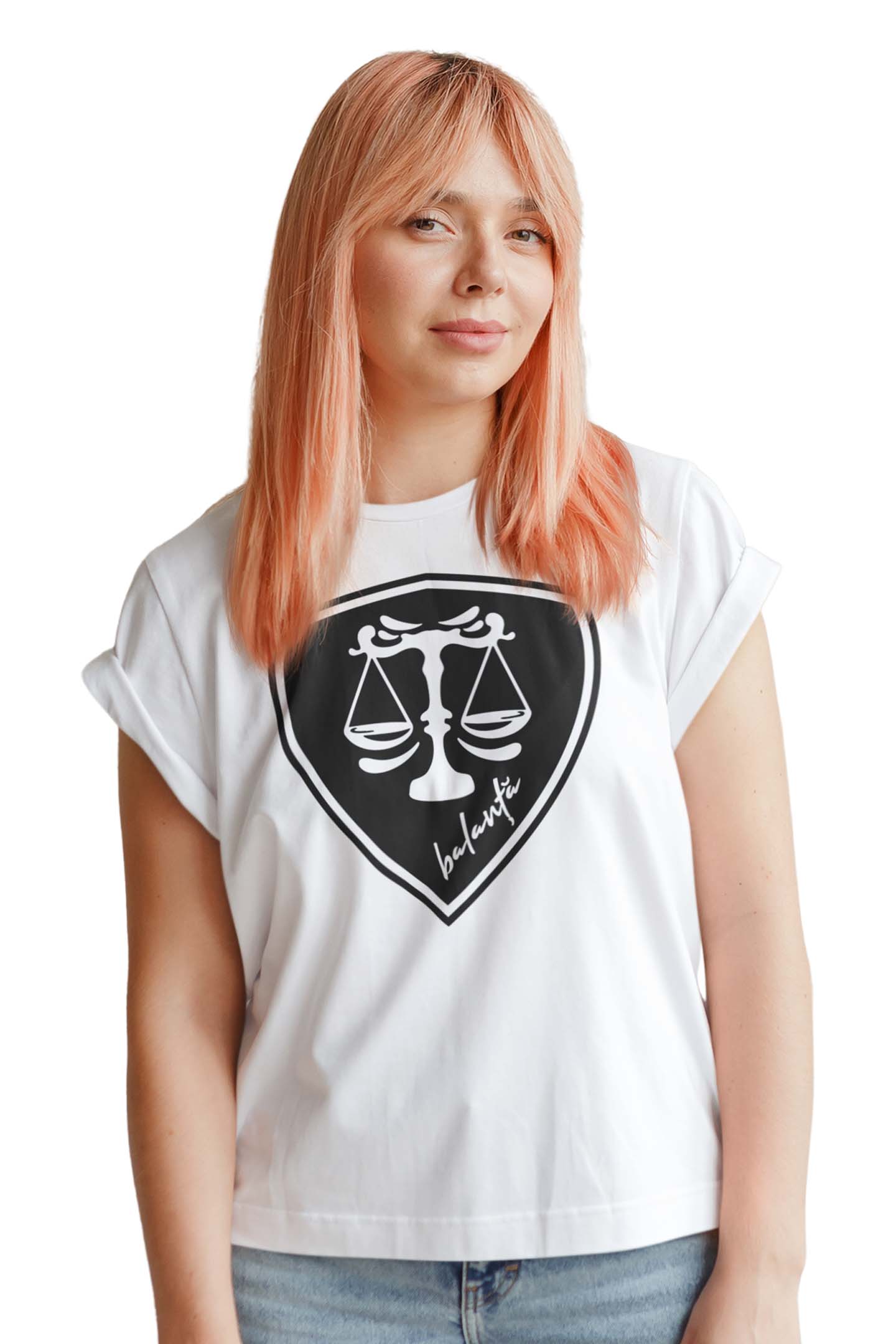 Tricou Zodia Balanță - Alb