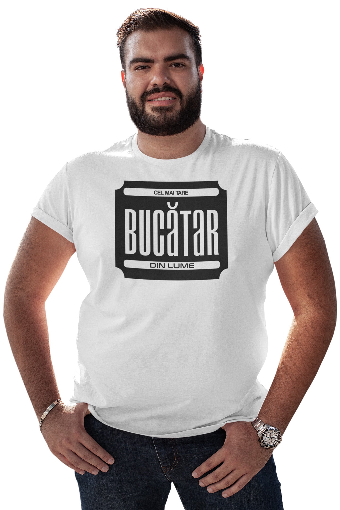 Tricou Cel mai tare bucătar Alb