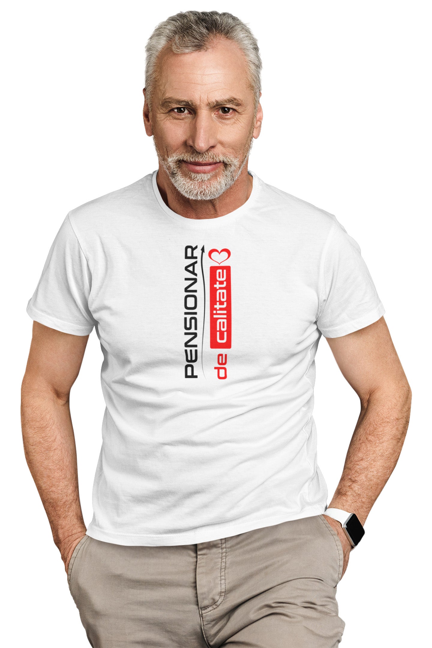 Tricou Pensionar Alb