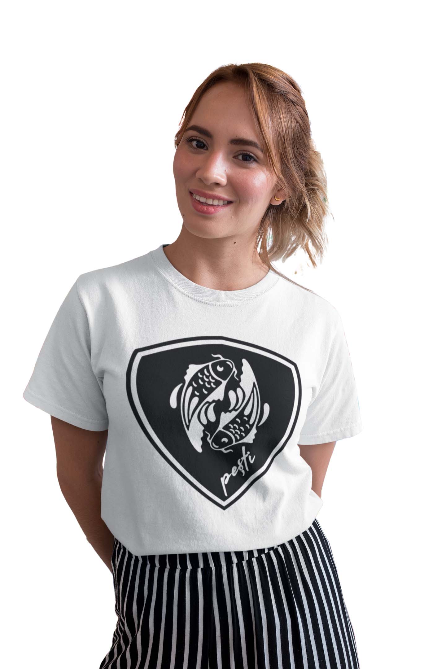 Tricou Zodia Pești - Alb