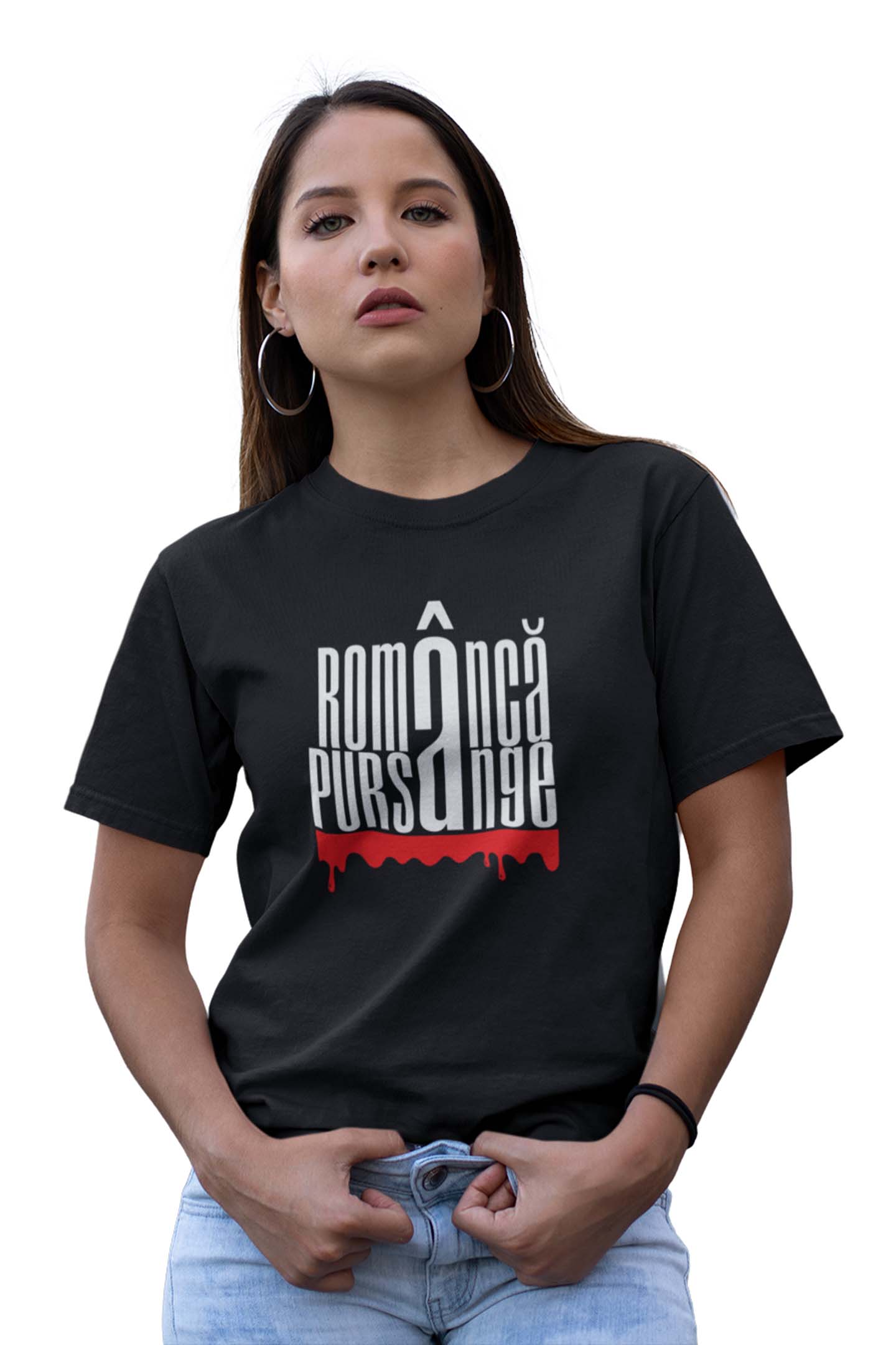 Tricou Româncă Pură - Negru