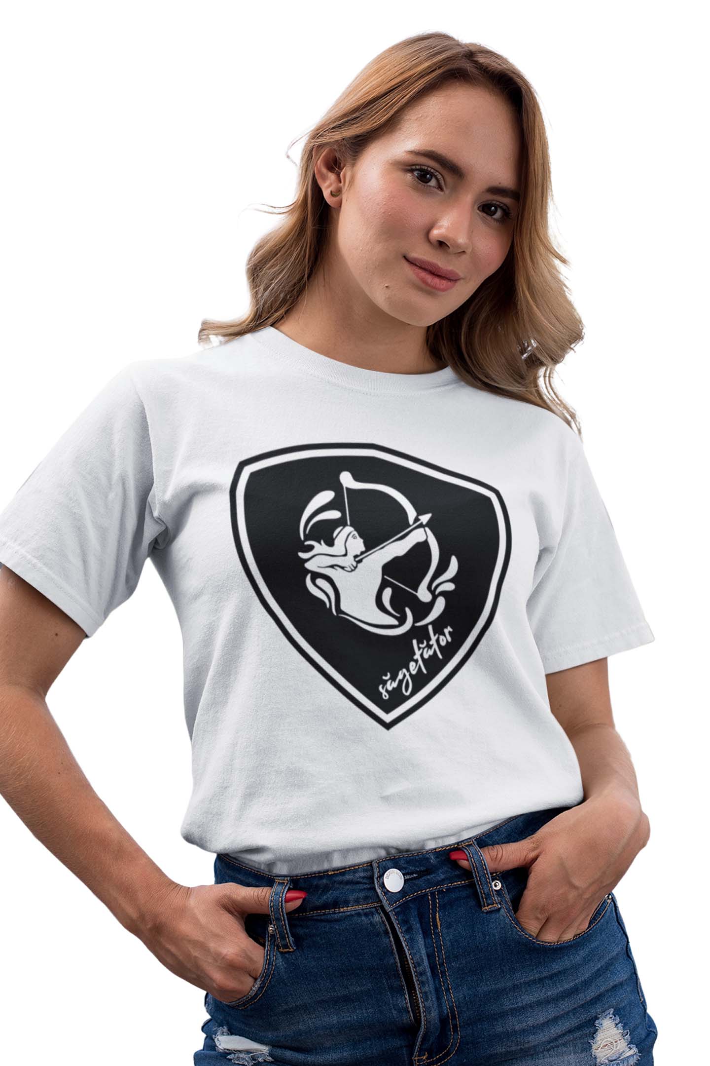 Tricou Zodia Săgetător - Alb