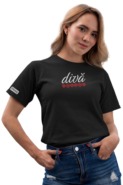 Tricou Brodat Divă