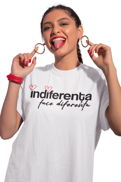 Tricou Indiferența Alb