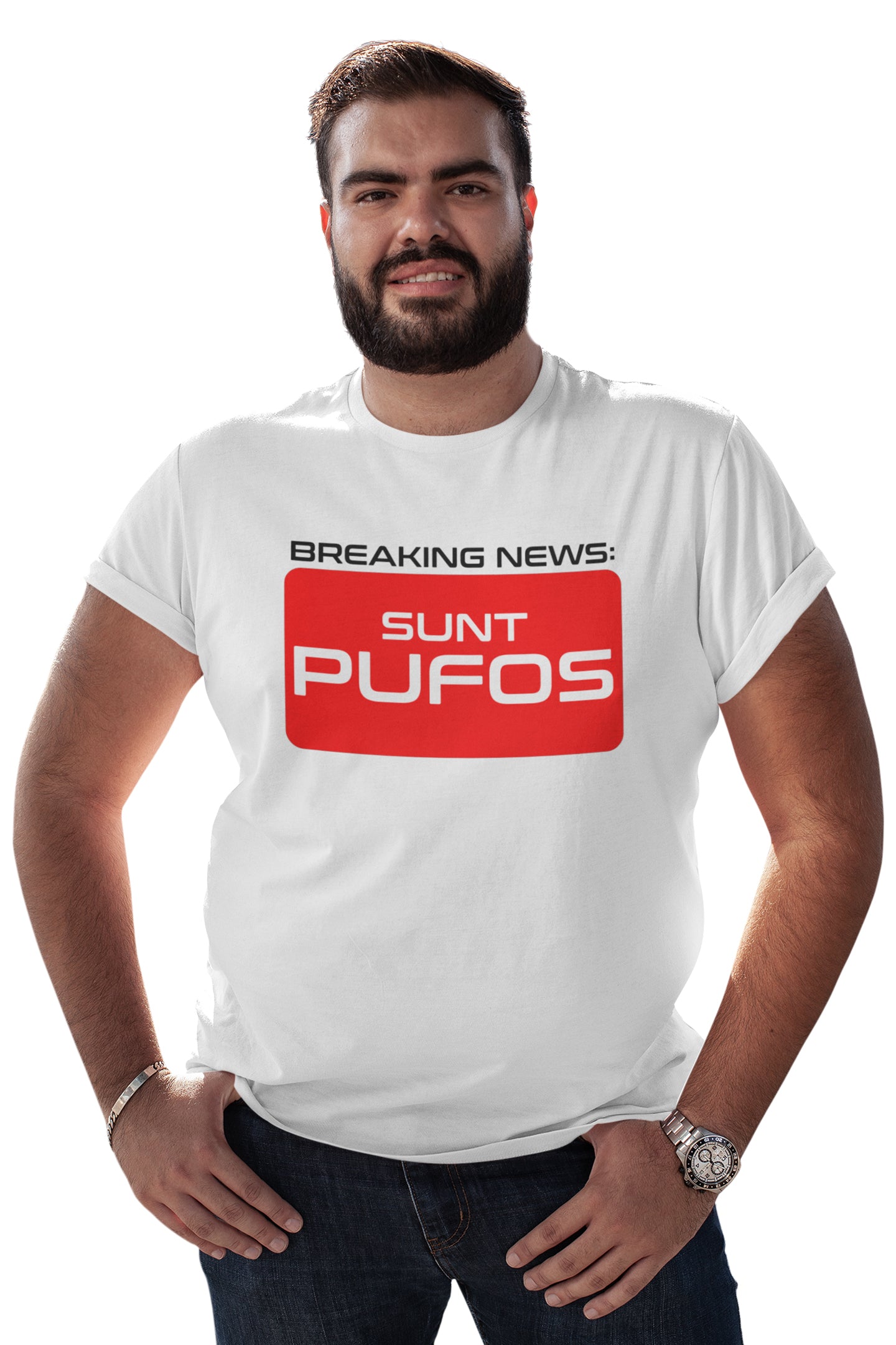 Tricou Sunt Pufos Alb