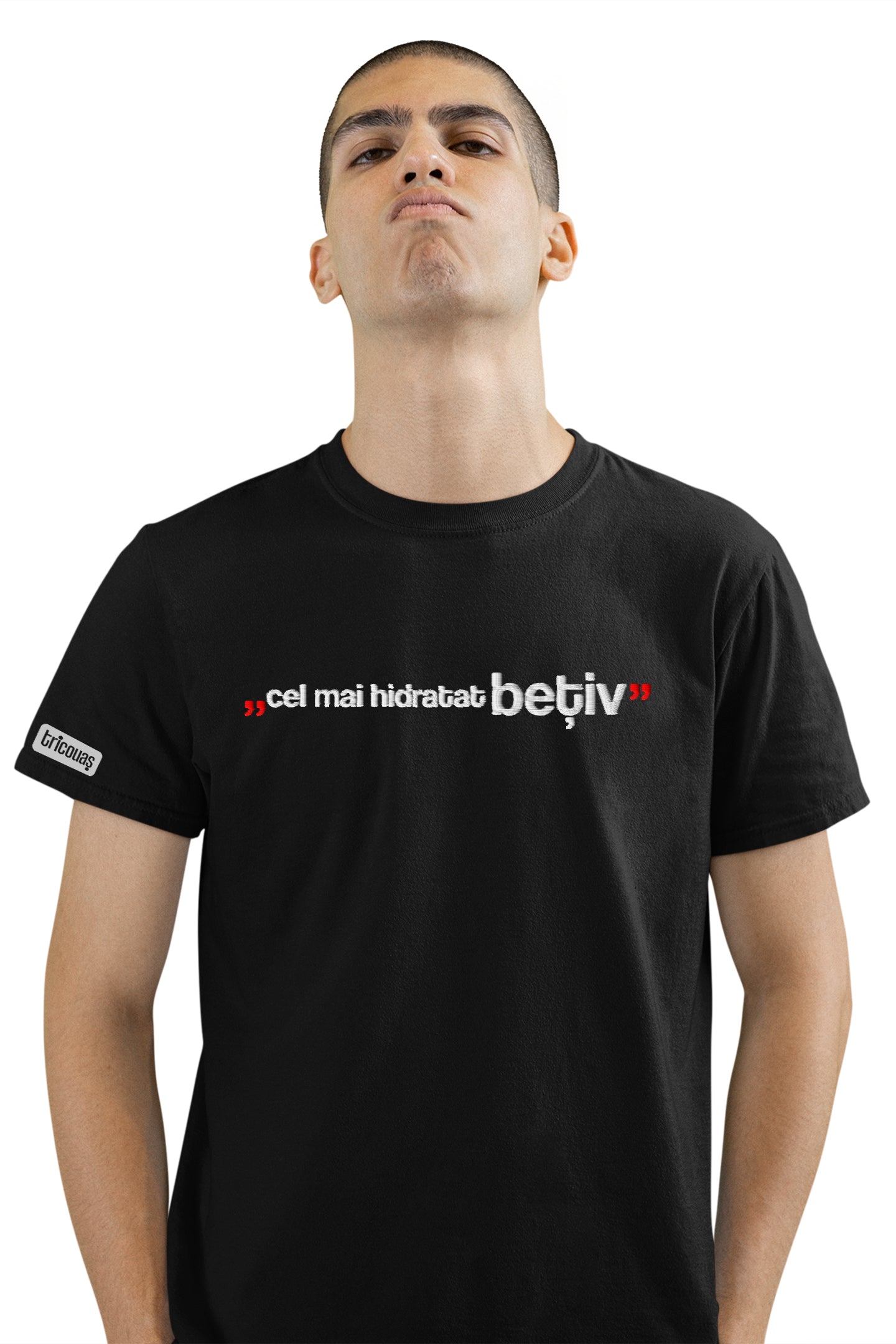 Tricou Brodat Cel mai hidratat Bețiv