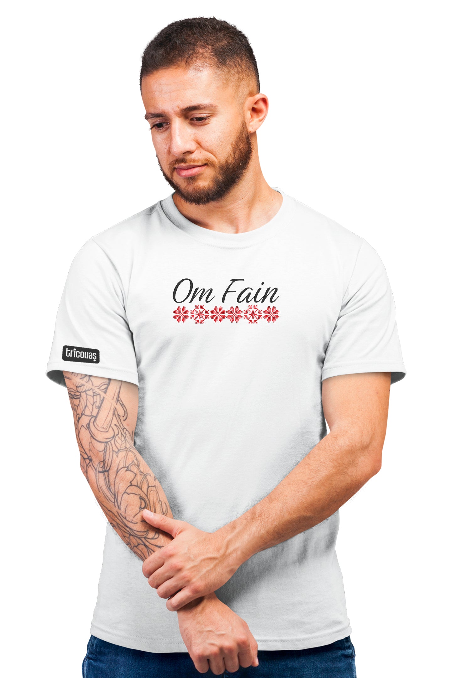 Tricou Brodat Om Fain