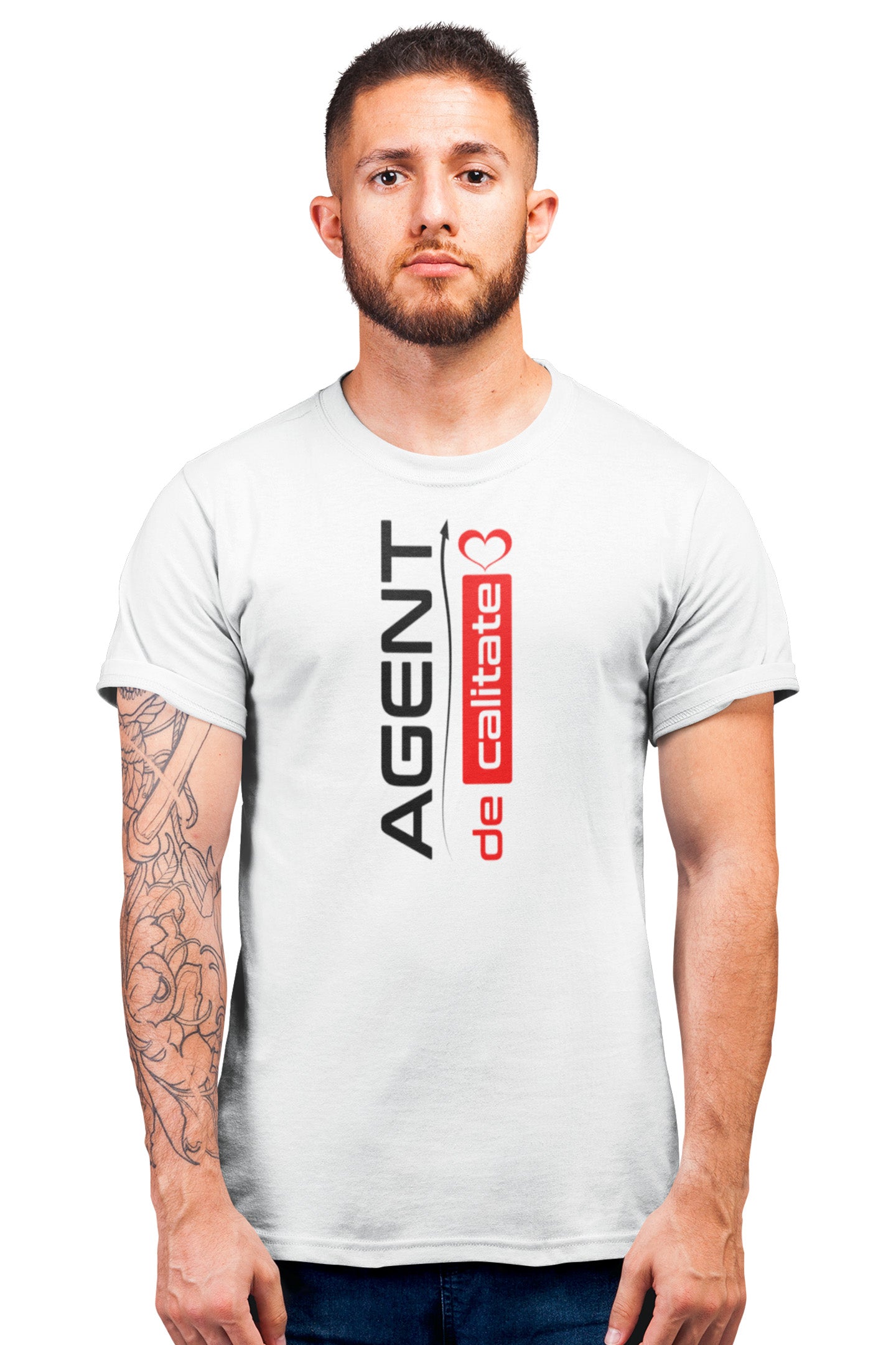 Tricou Agent Alb