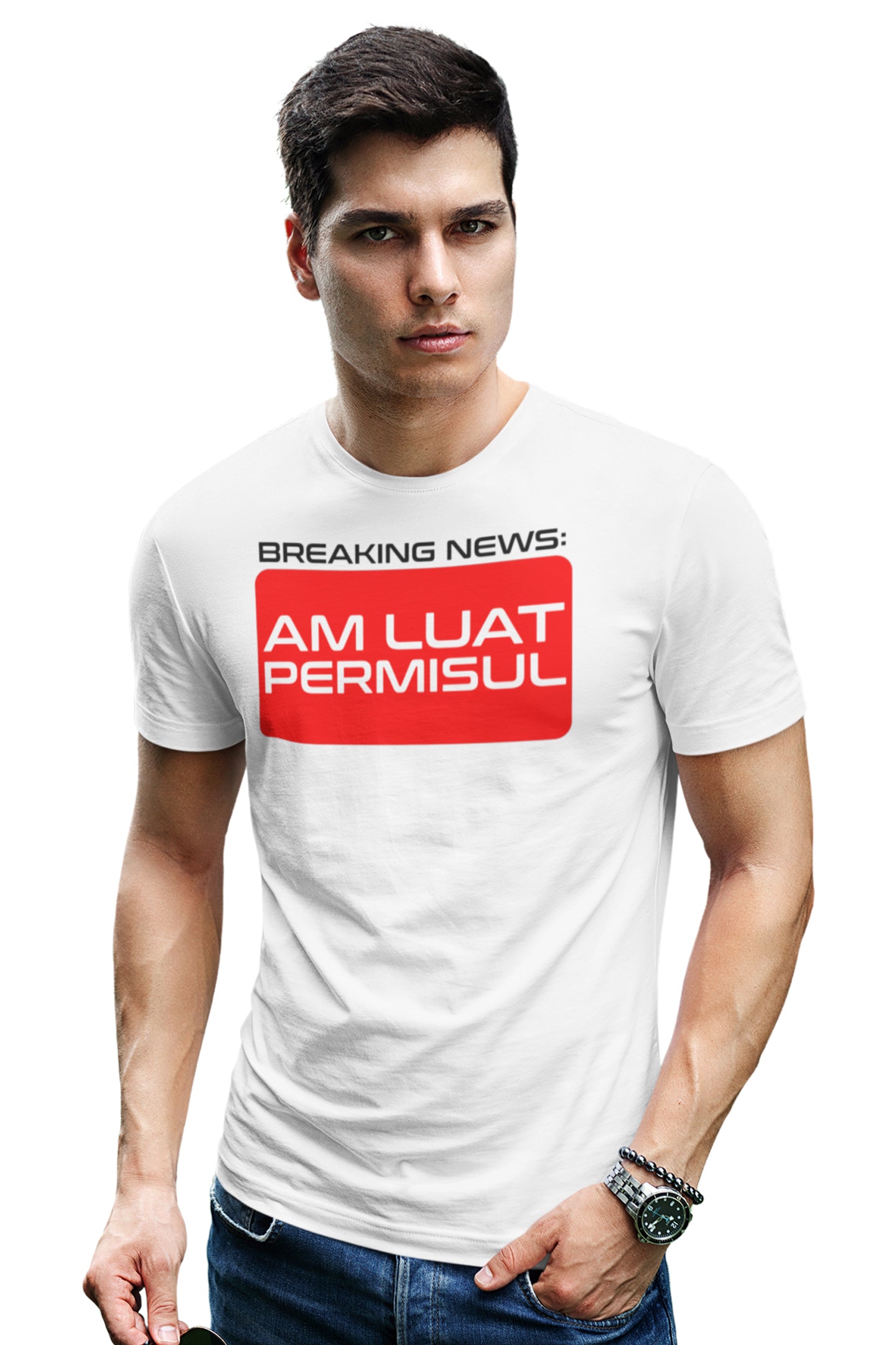 Tricou Am Luat Permisul Alb