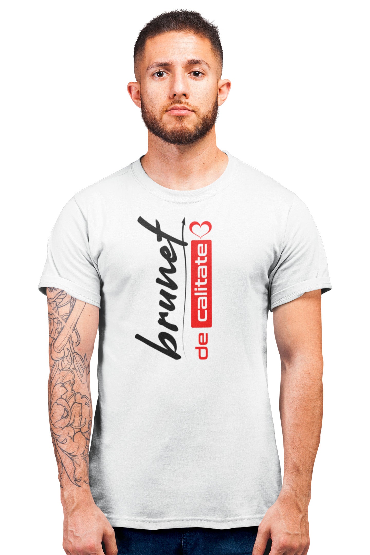 Tricou Brunet Alb