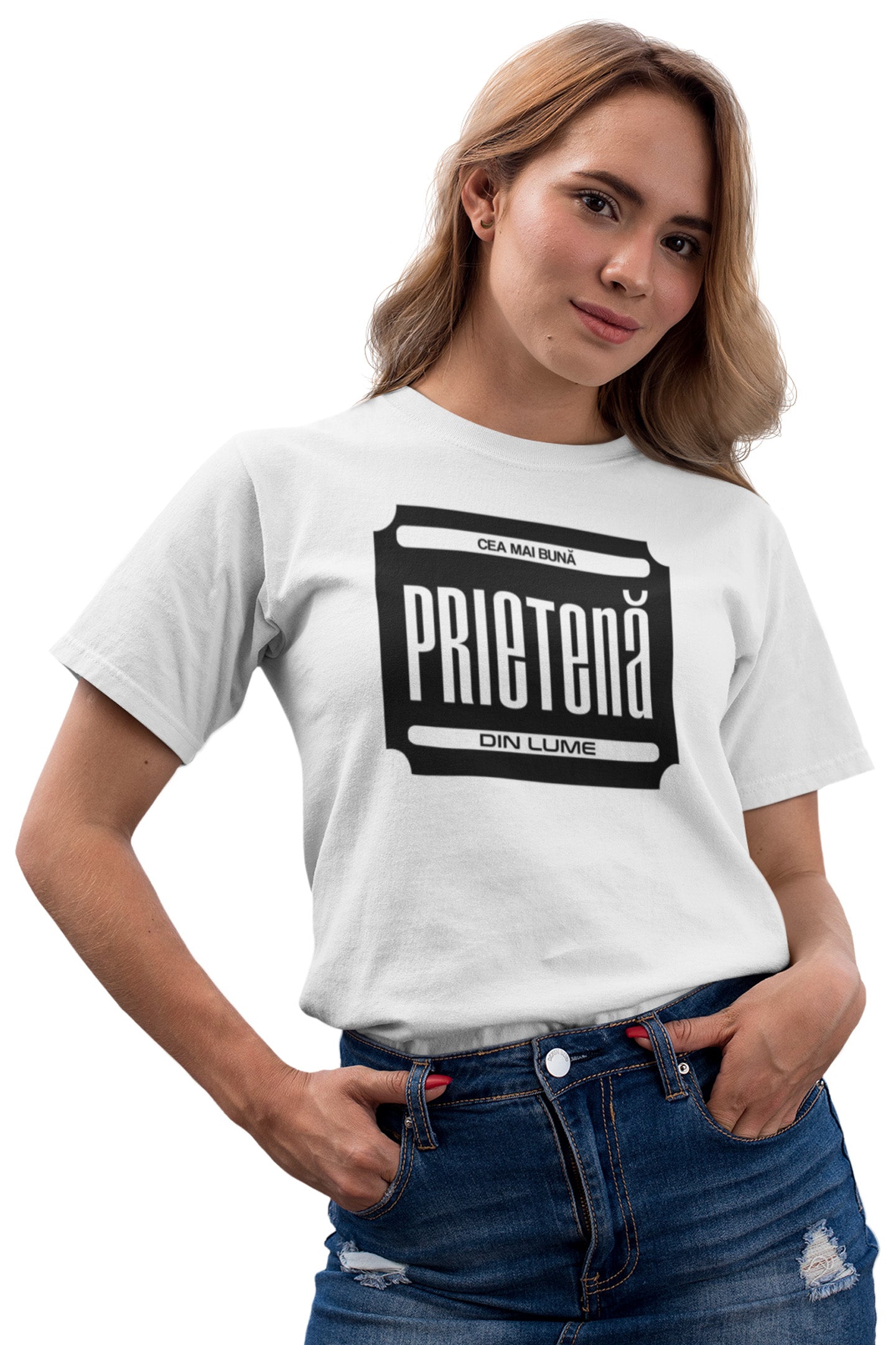 Tricou Cea mai bună prietenă Alb