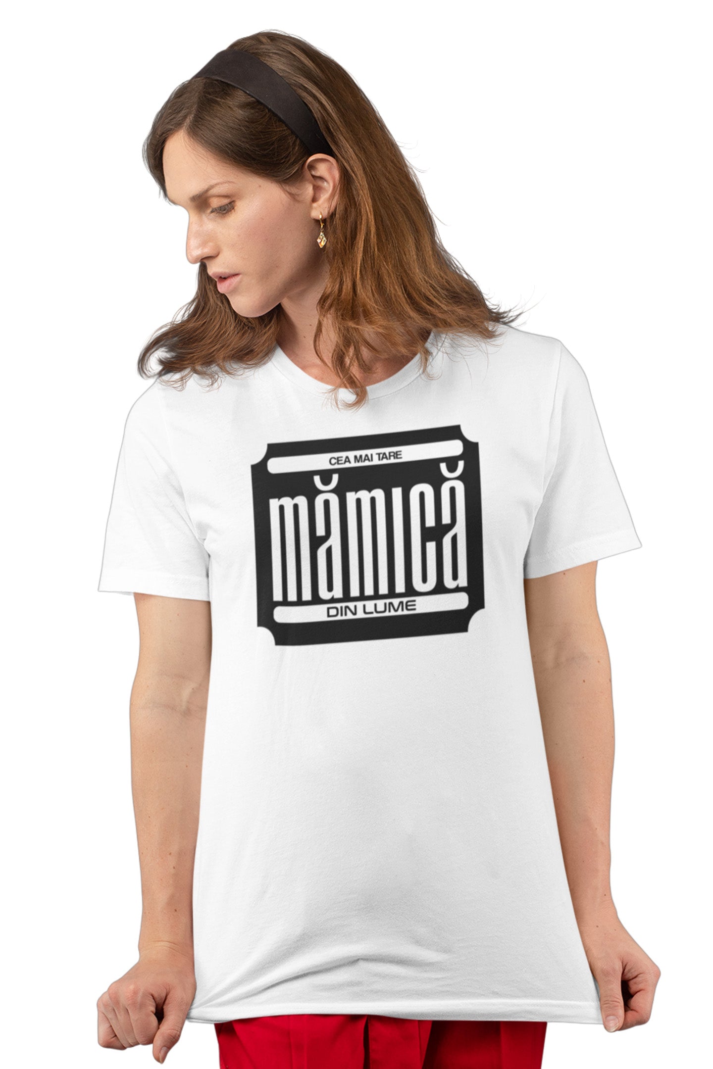 Tricou Cea mai tare mămică Alb
