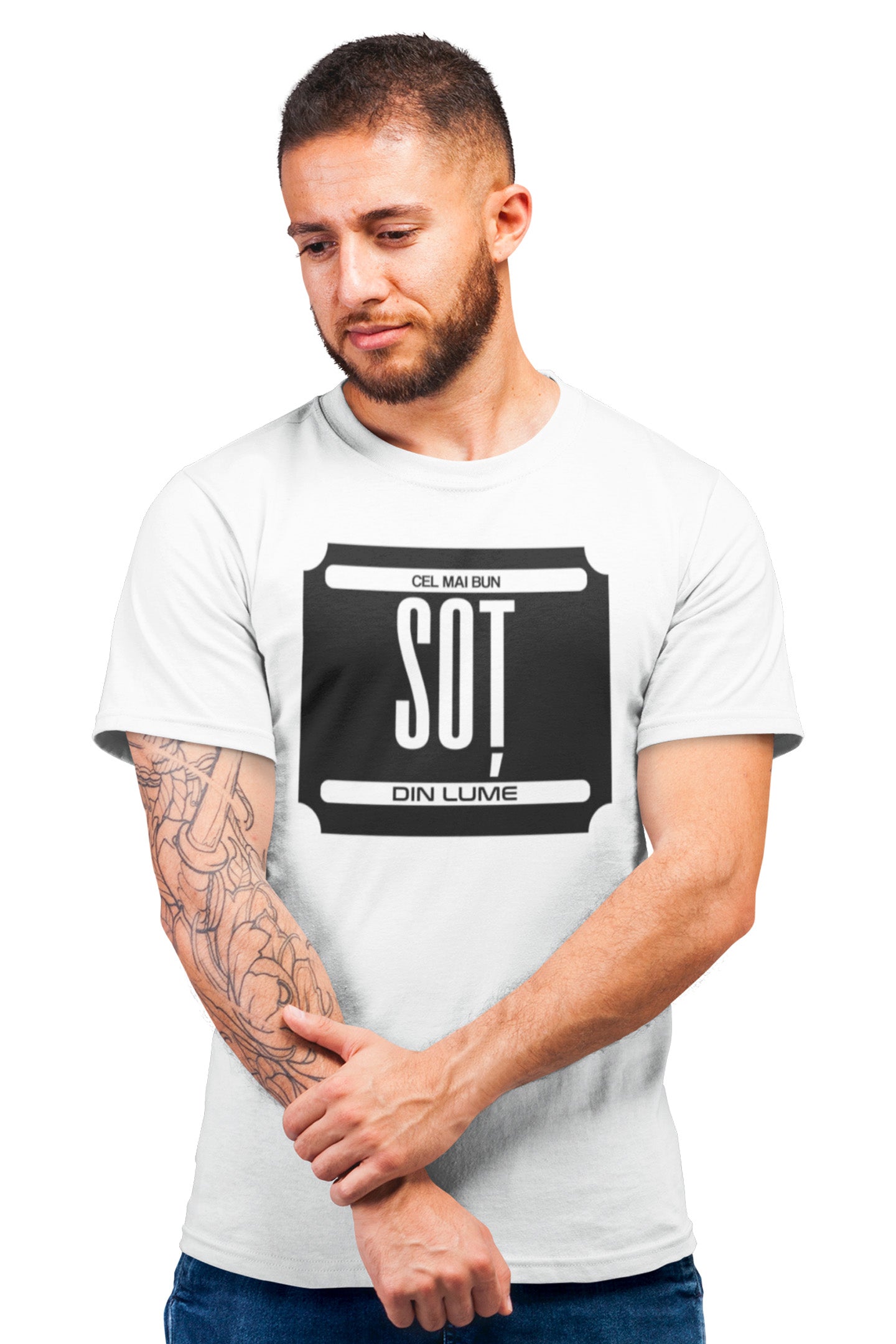 Tricou Cel mai bun soț Alb