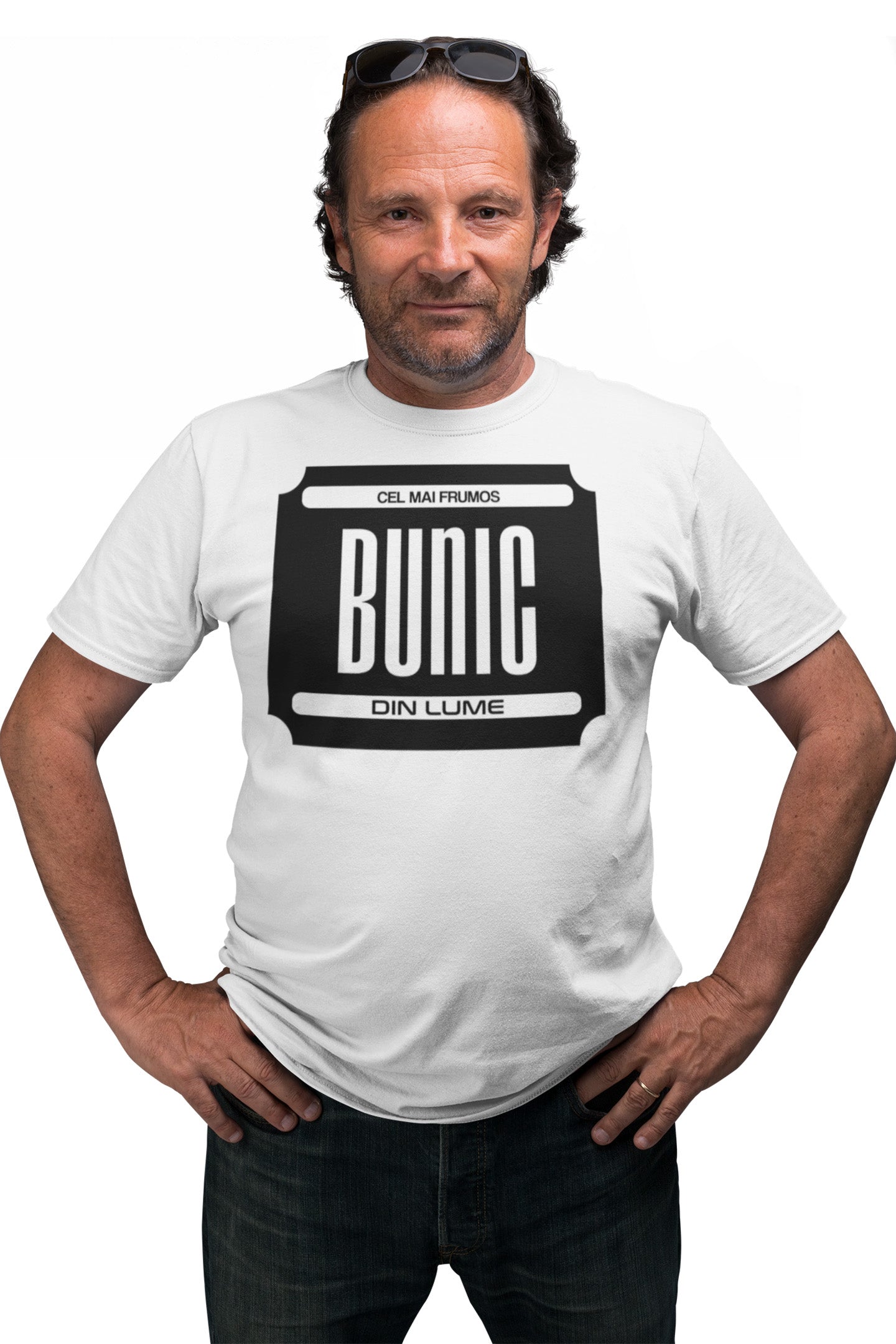 Tricou Cel mai frumos bunic Alb