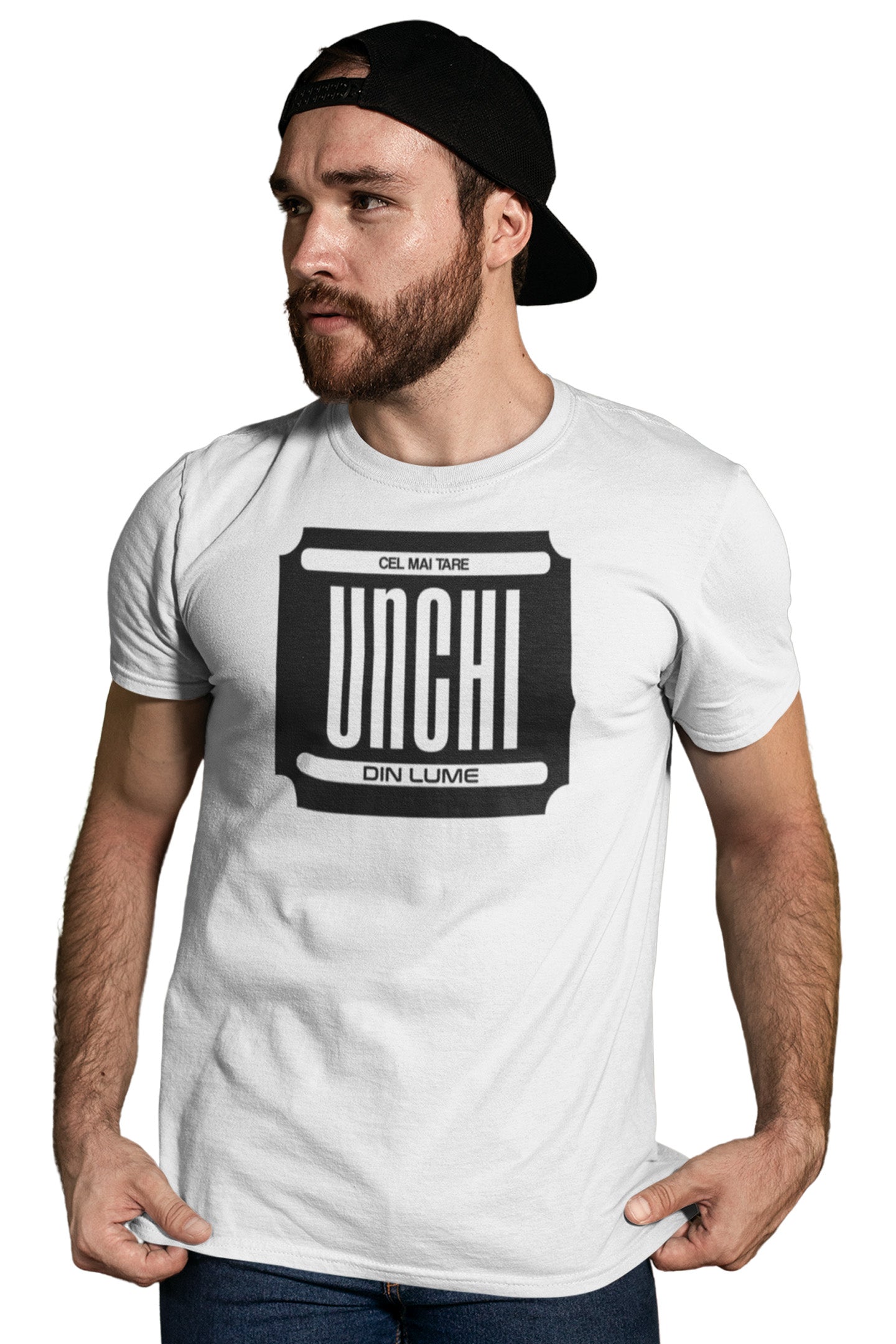 Tricou Cel mai tare unchi Alb