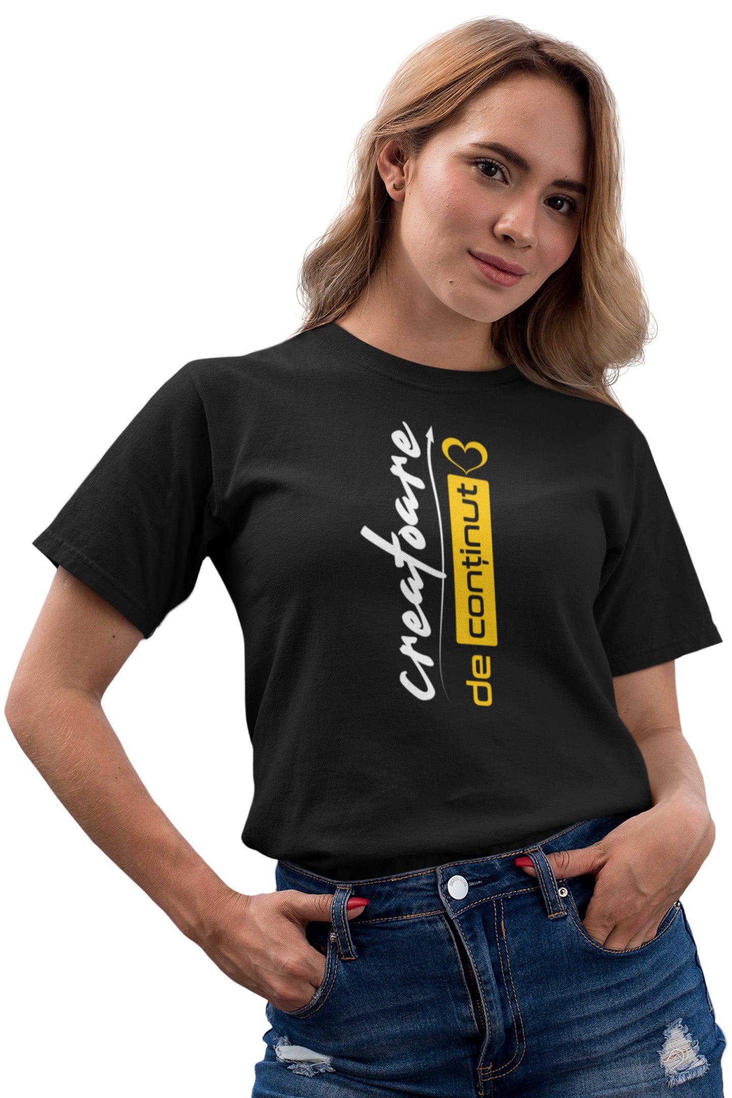 Tricou Creatoare de Conținut Negru
