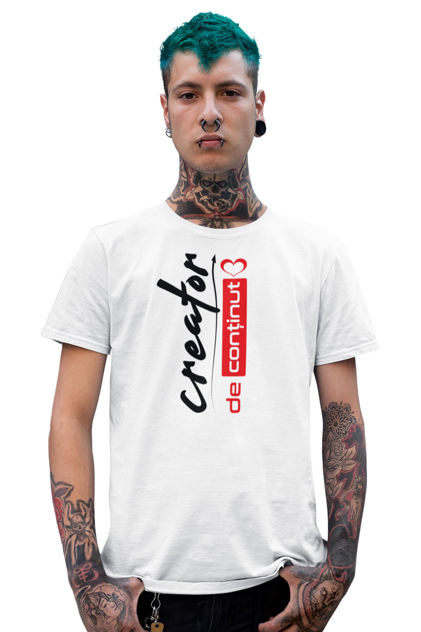 Tricou Creator de Conținut Alb