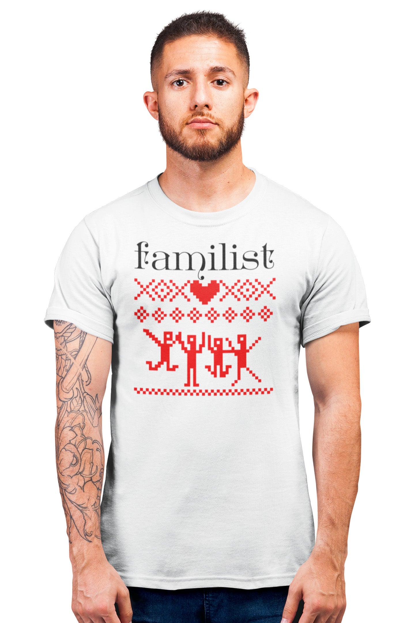 Tricou Familist Alb