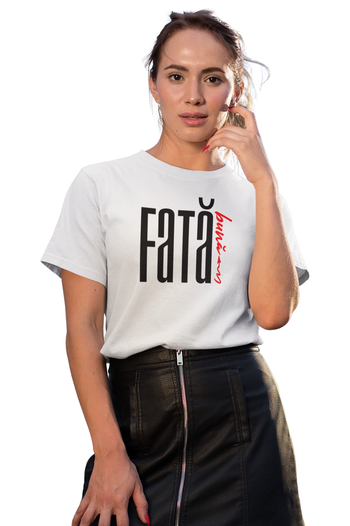 Tricou Fată Bună Alb