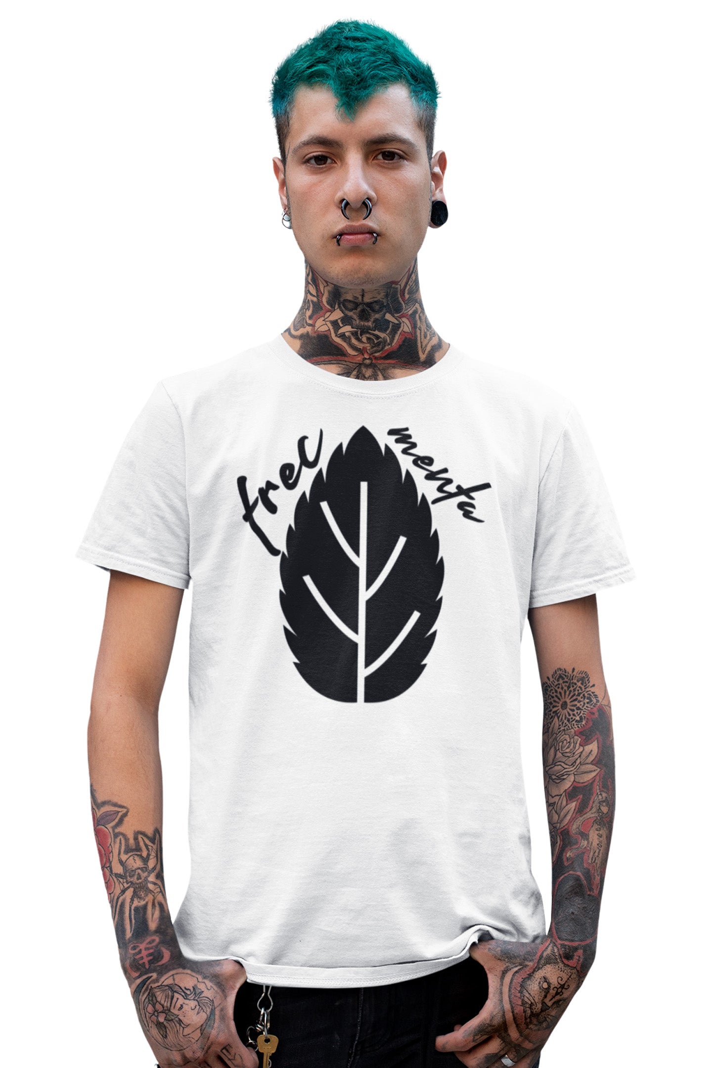 Tricou Frec Menta Alb