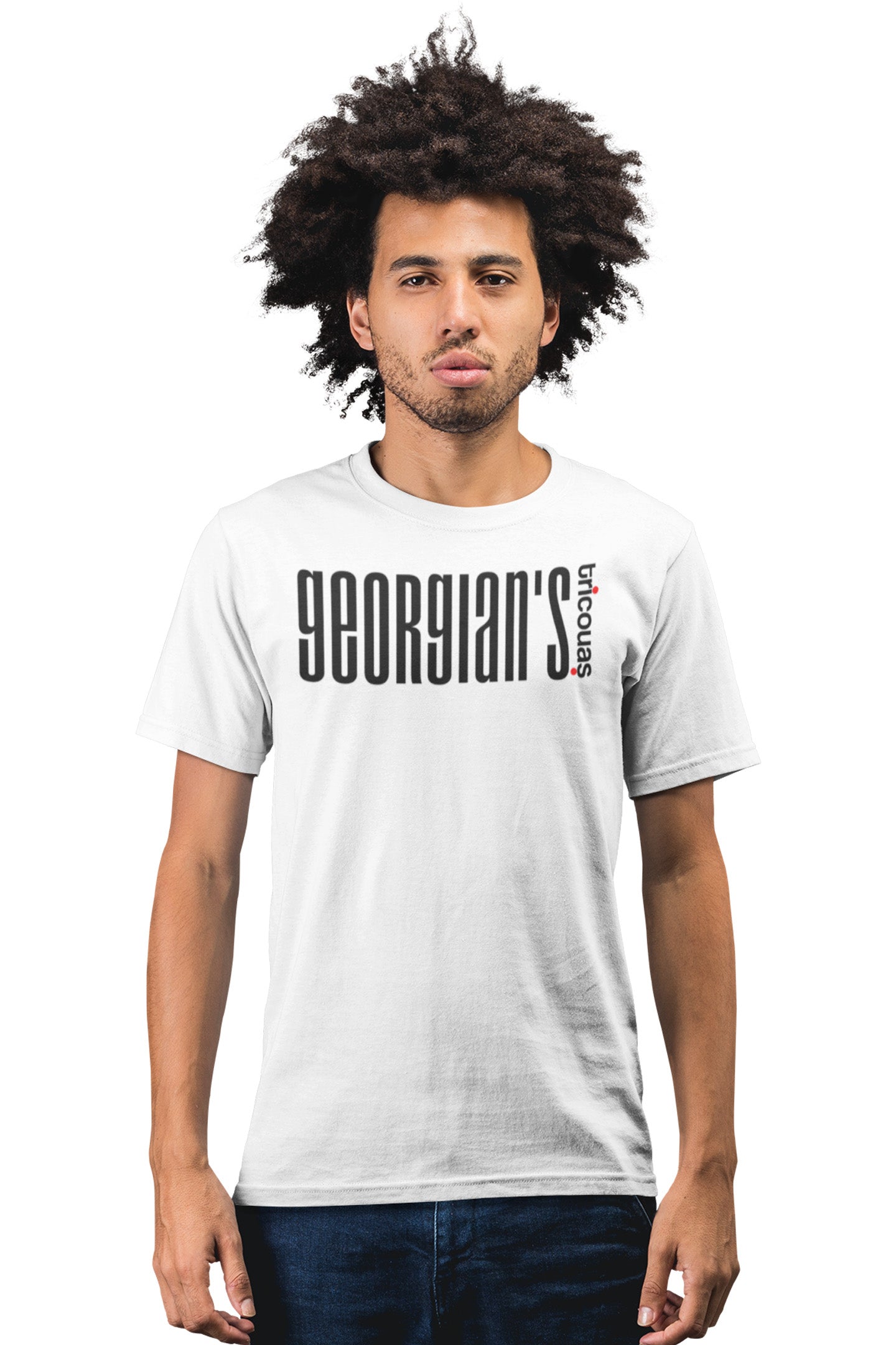 Tricou Georgian Alb