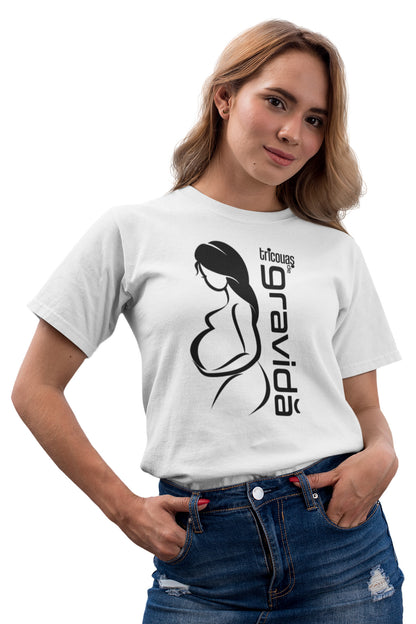 Tricou Gravidă Alb
