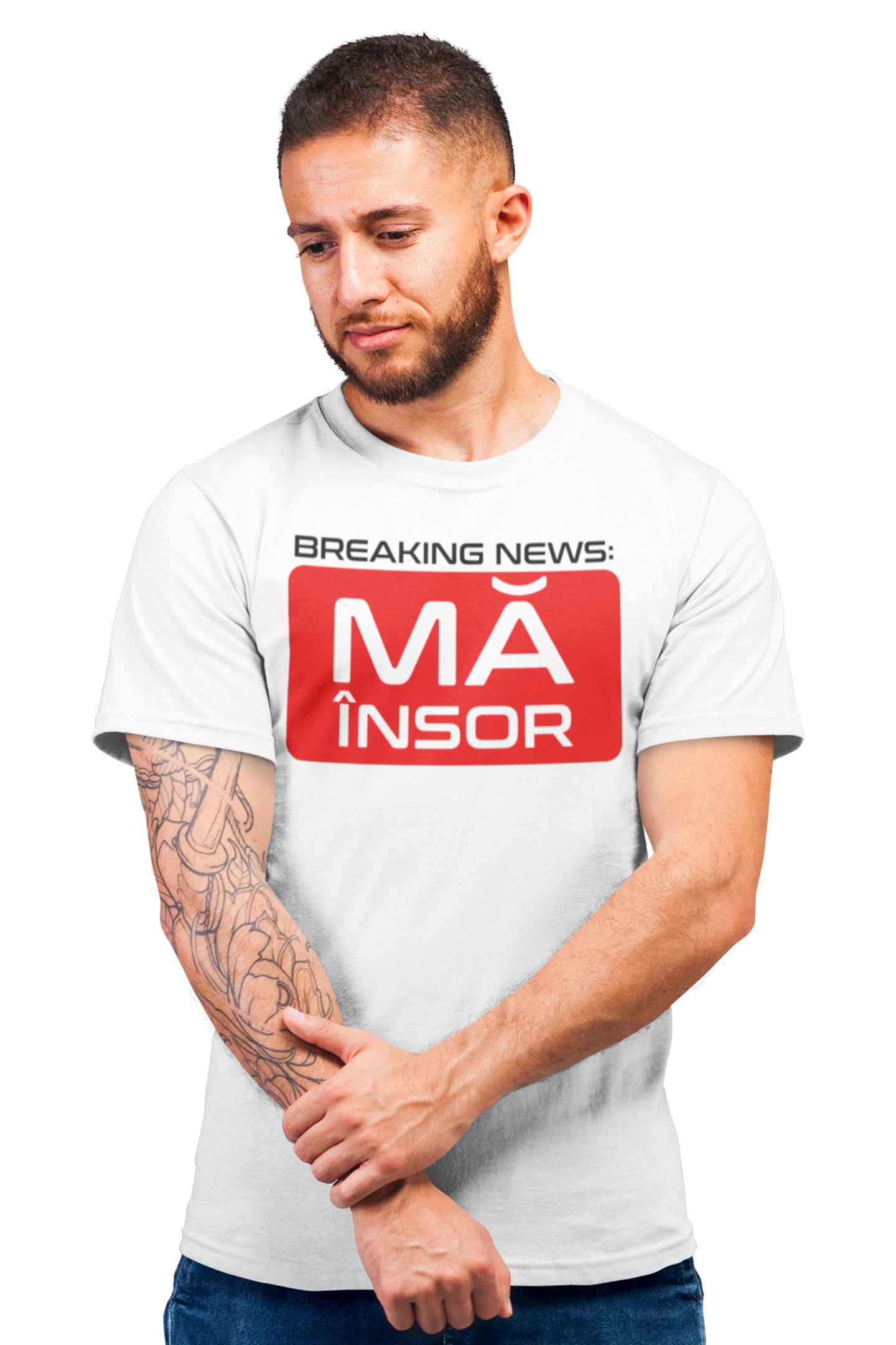 Tricou Mă Însor Alb