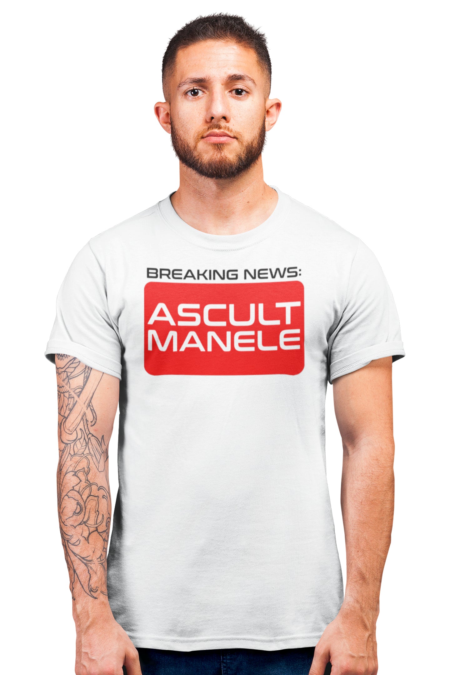 Tricou Manele Alb