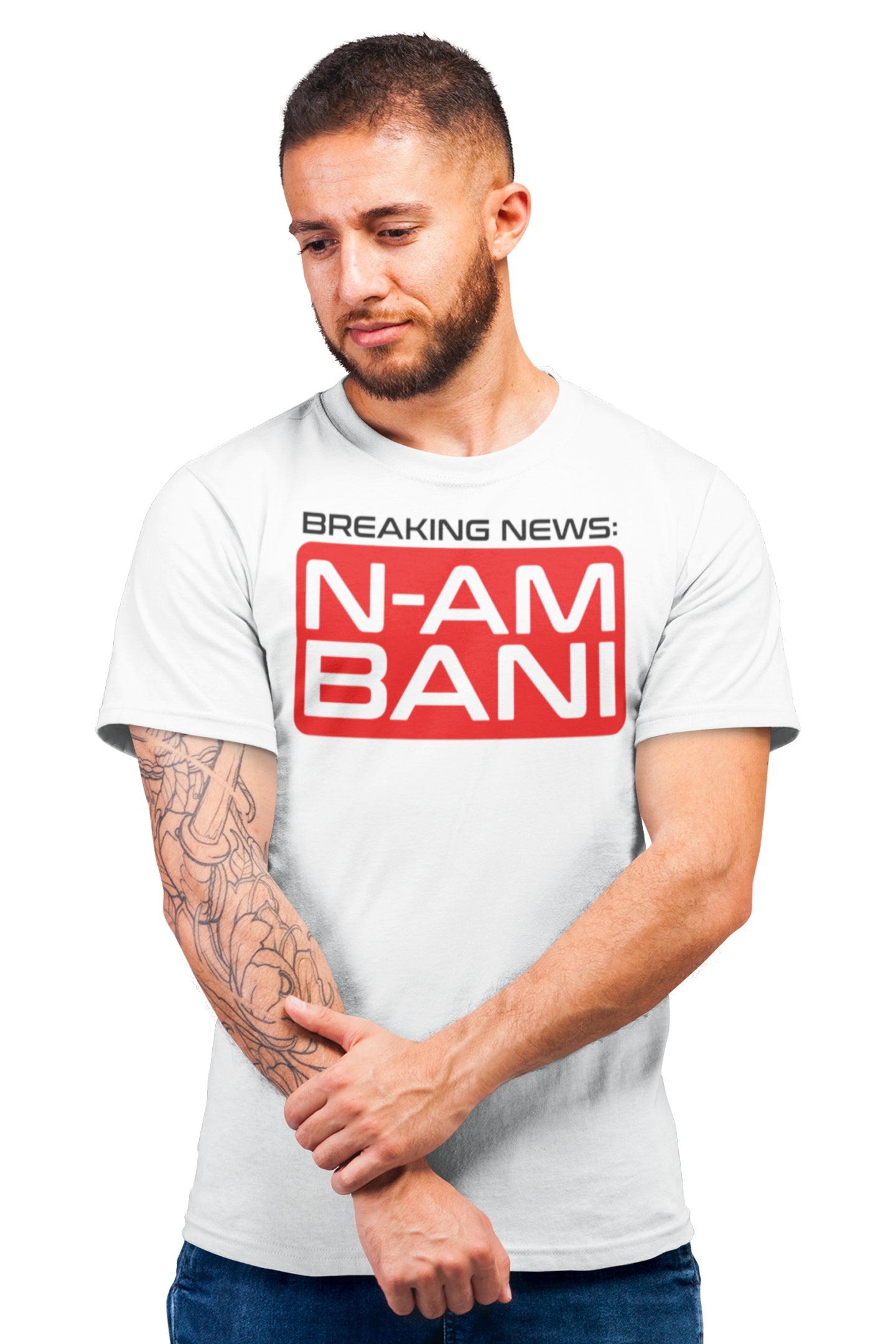 Tricou N-am Bani Alb