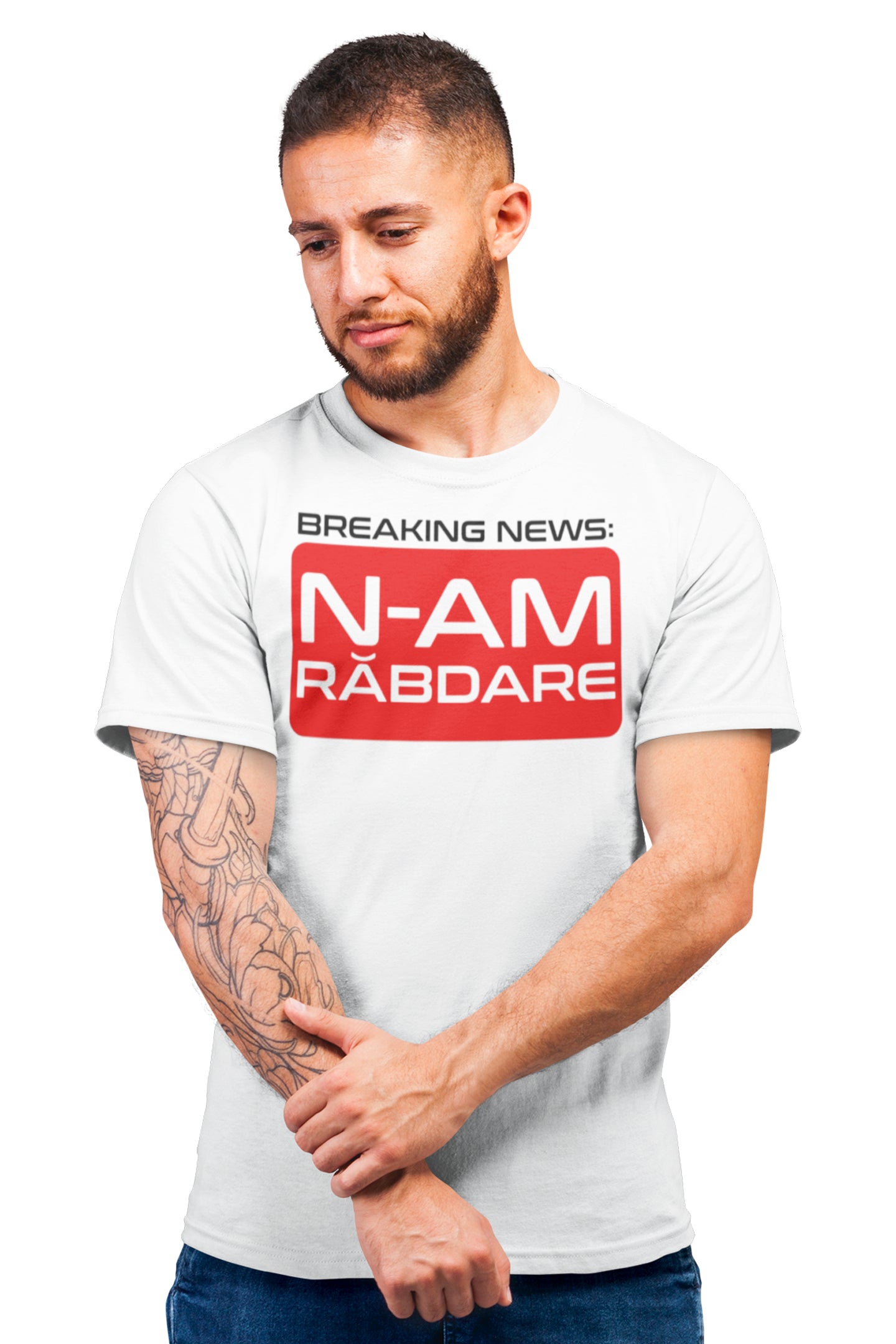 Tricou N-am Răbdare Alb